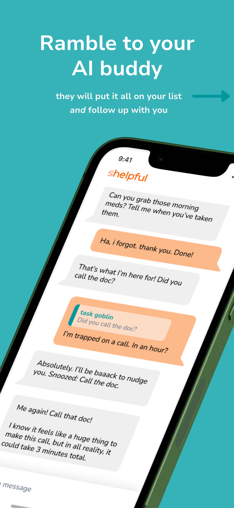 Shelpful chat screen