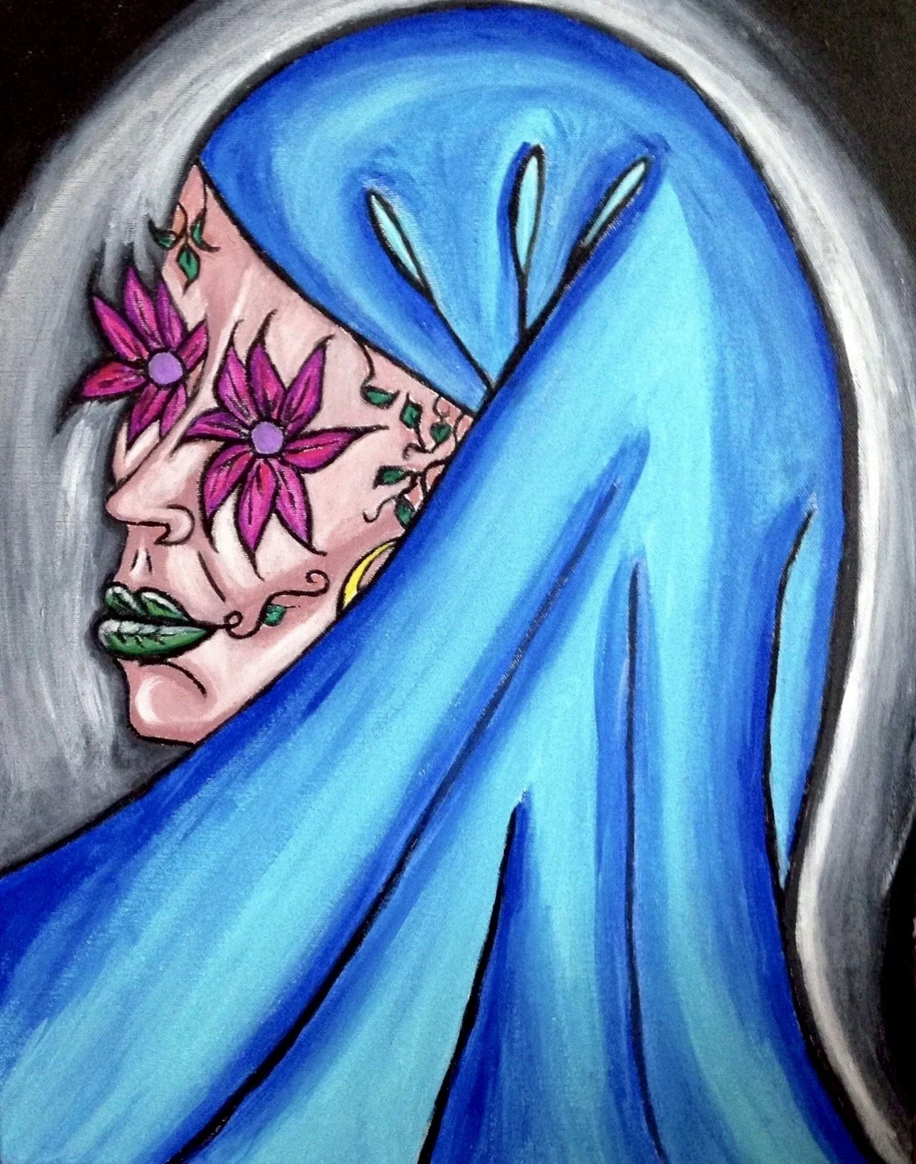 The Blue Dahlia (16x20")