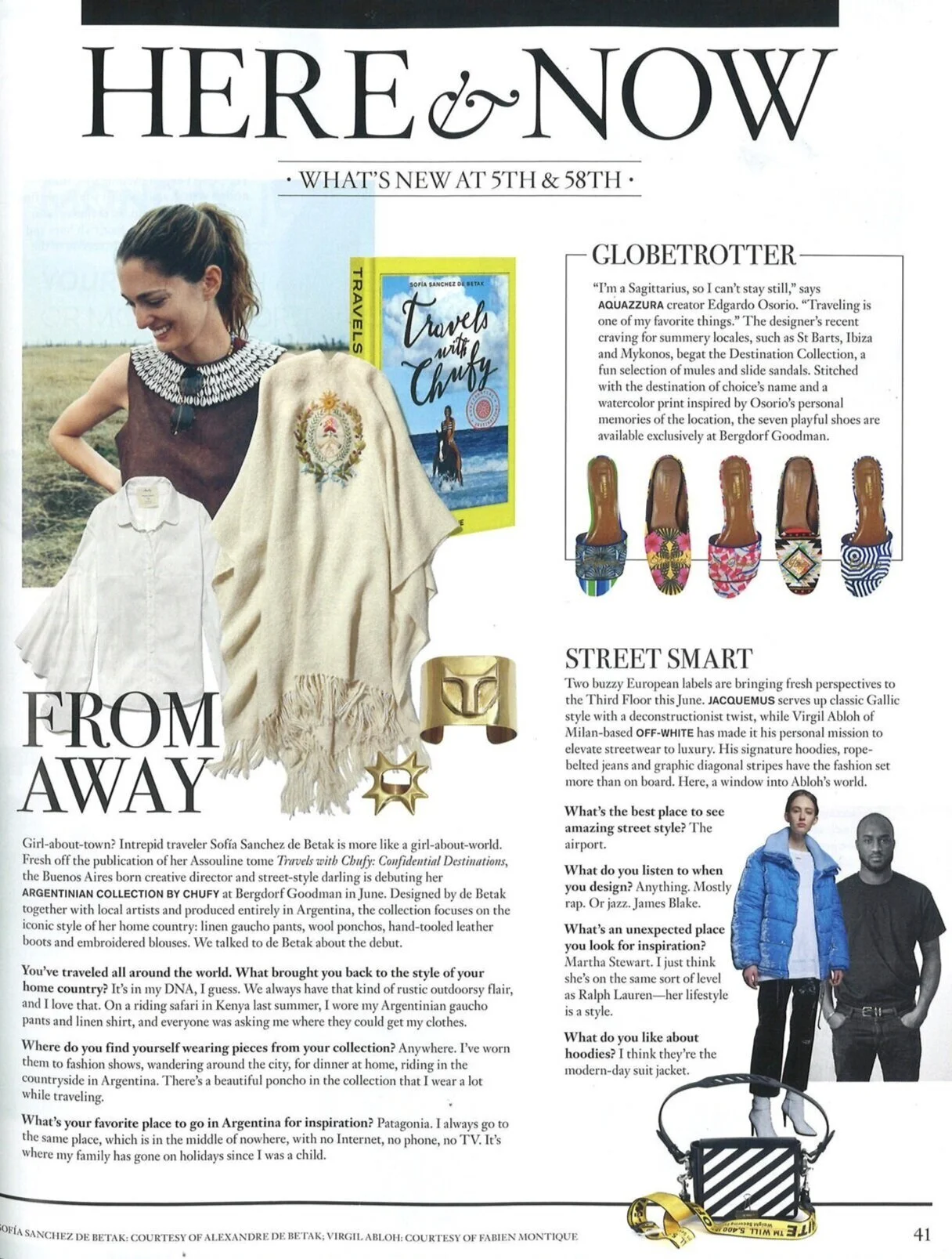 Fashion news items and interviews