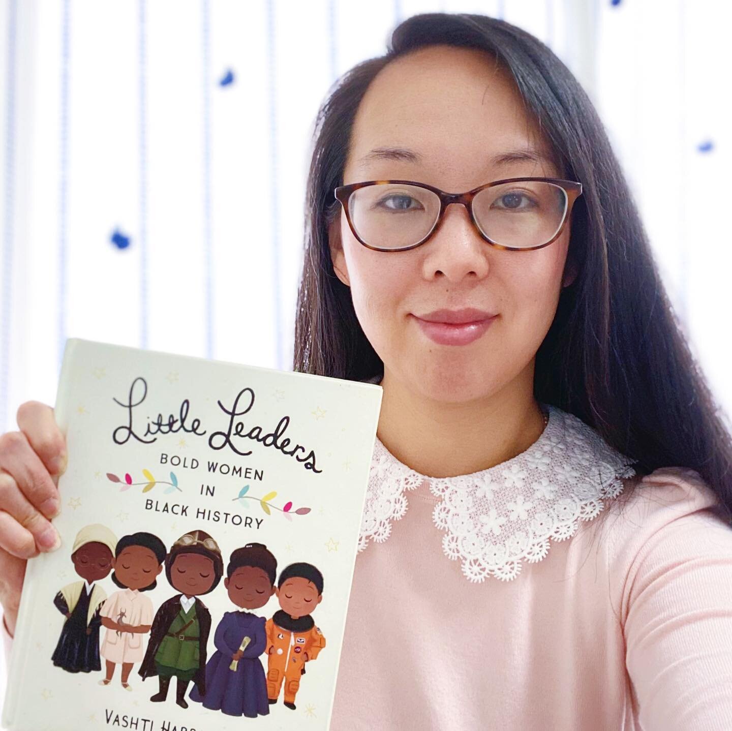 I blow dried my hair and put on makeup yesterday fo record a couple work videos so I had to document this momentous occasion on IG!⁣
⁣
In other news the Overlord and I&rsquo;ve been making our way through Vashti Harrison&rsquo;s book, Little Leaders: