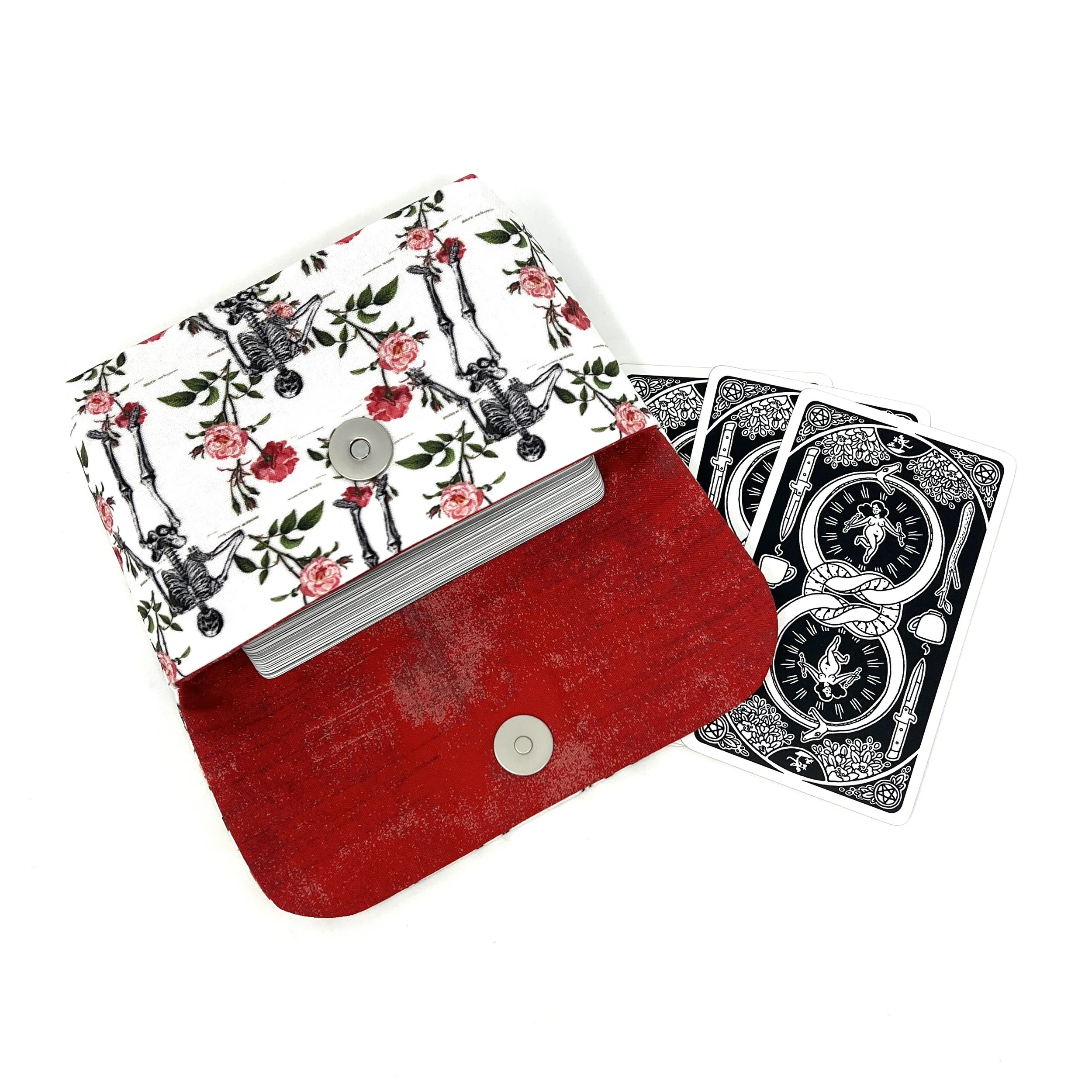Medium Tarot Clutch - Skeleton Rose