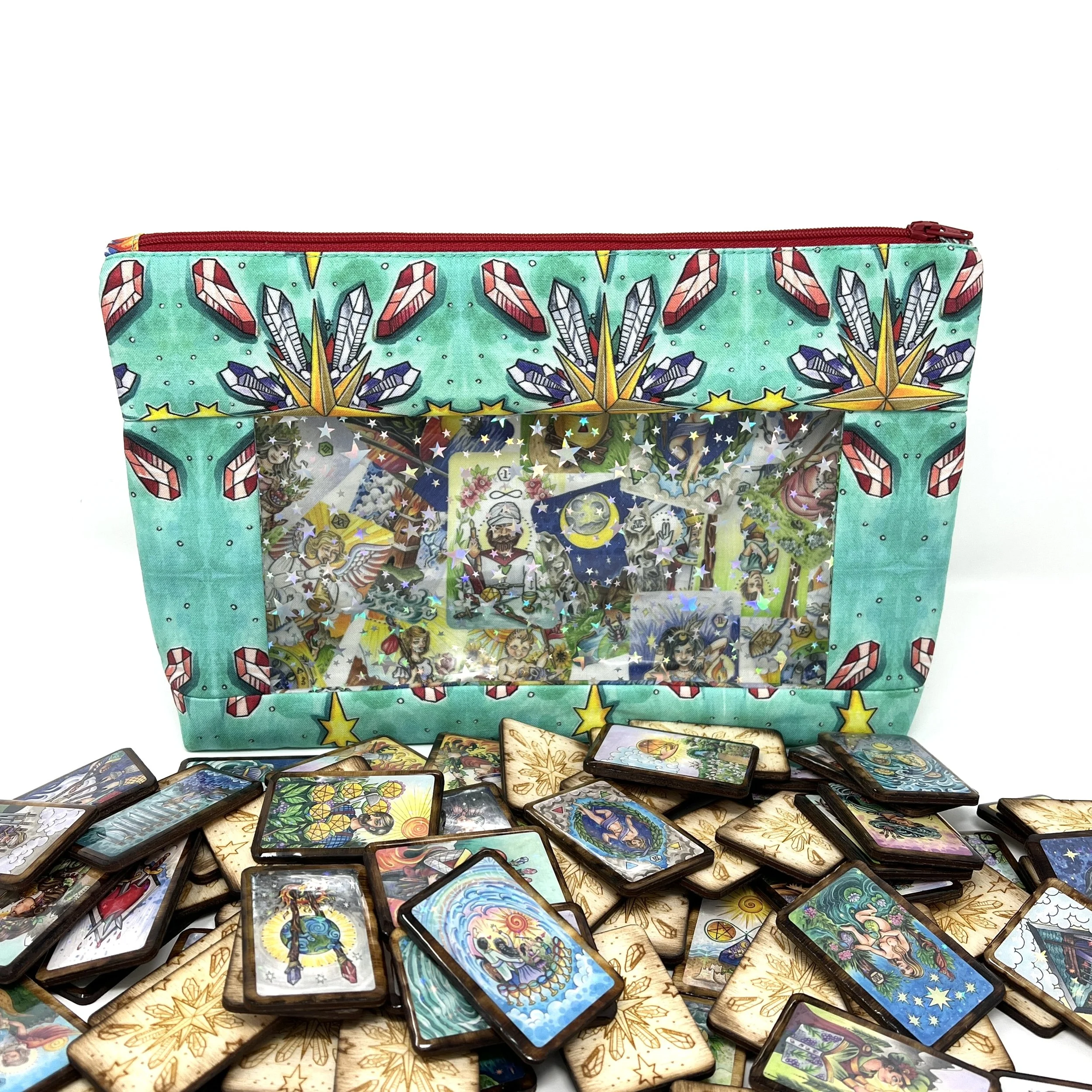 **PreOrder** Glittery Stars Sawyer’s Path Clear View Tarot Tile Bag
