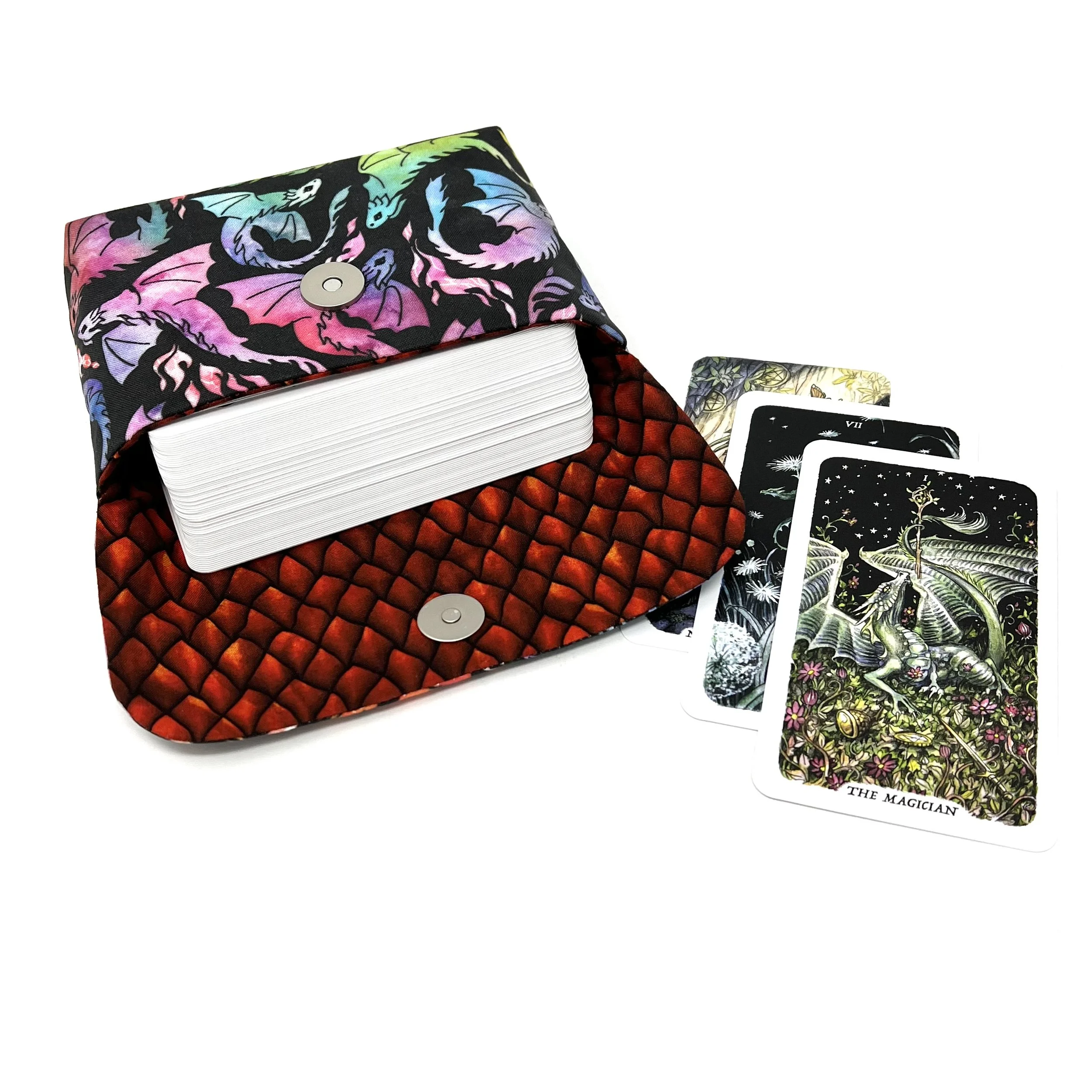 Medium Tarot Clutch - Dragon’s Breath Rainbow Variation