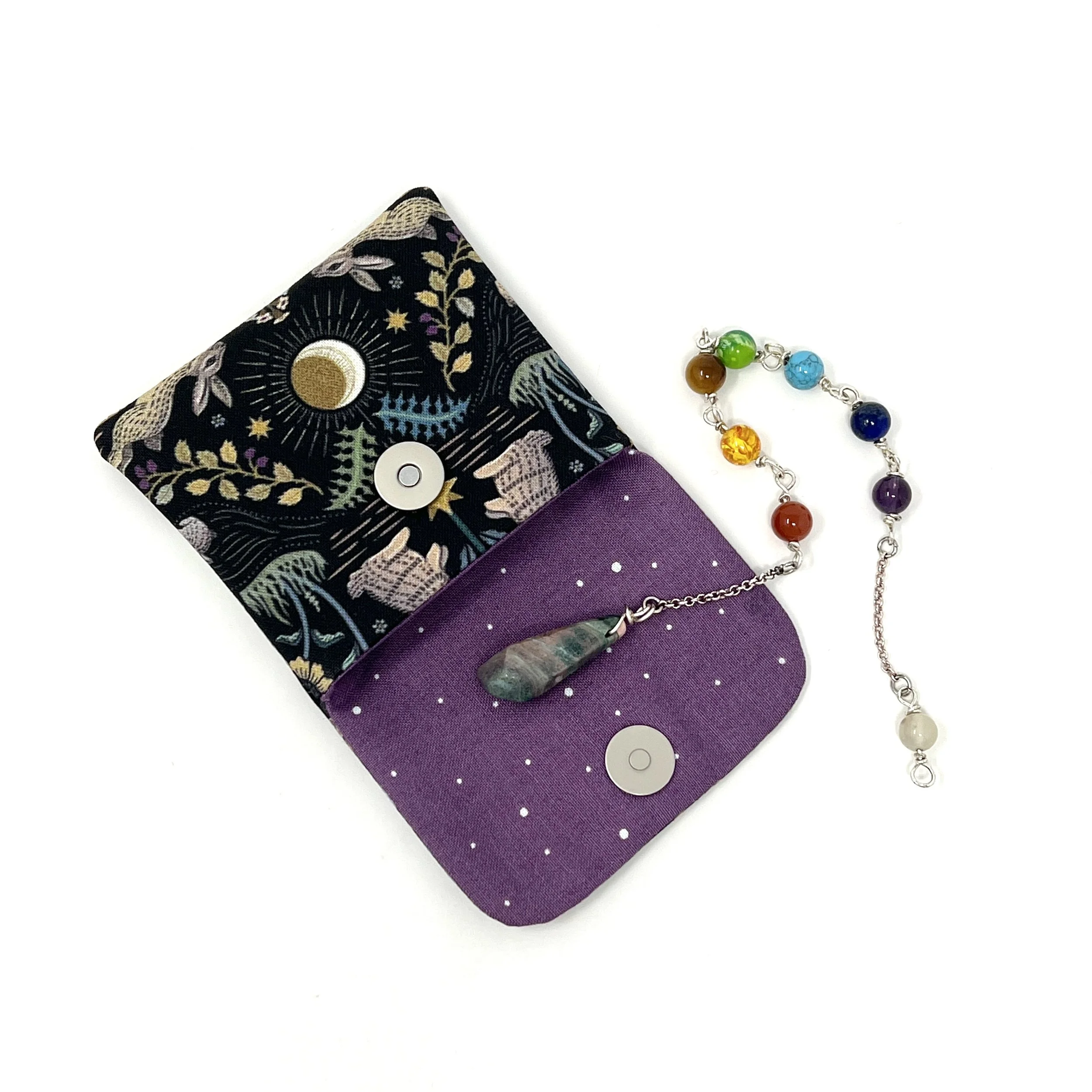 Pendulum Pouch- Sacred Woodland Rabbits