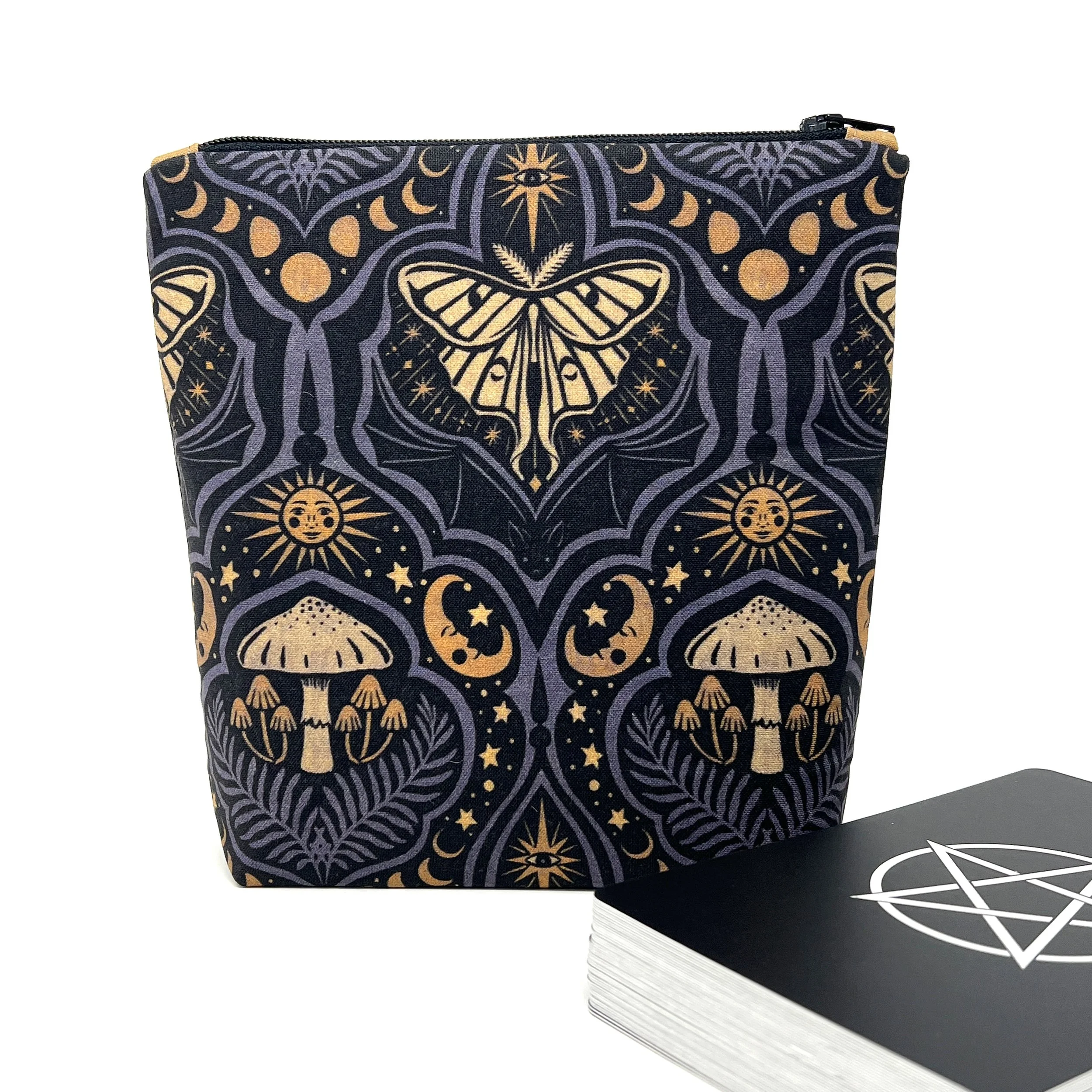 Upright Zipper Bag- Nature Damask Collection
