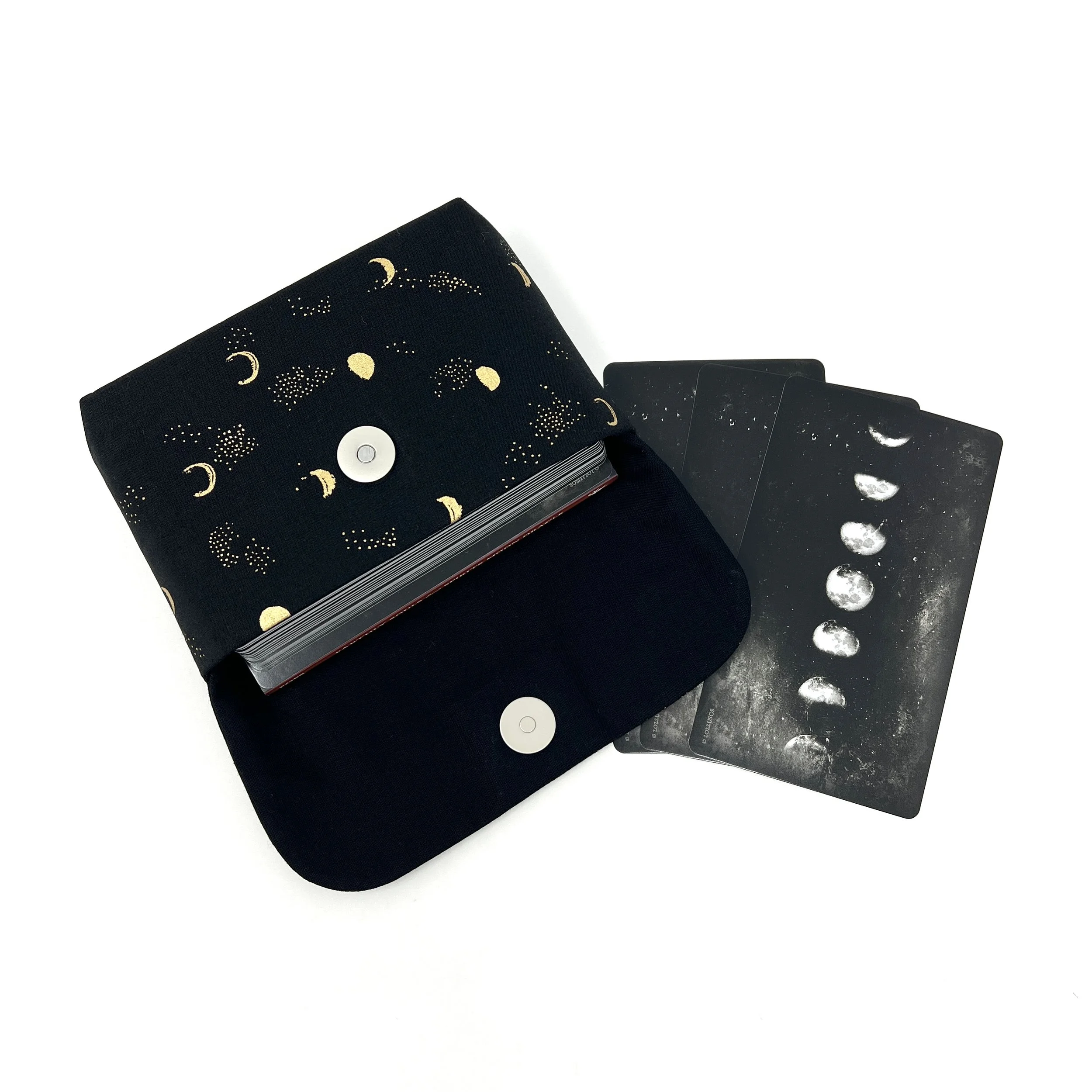 Medium Tarot Clutch - Gold Metallic Moon Phase