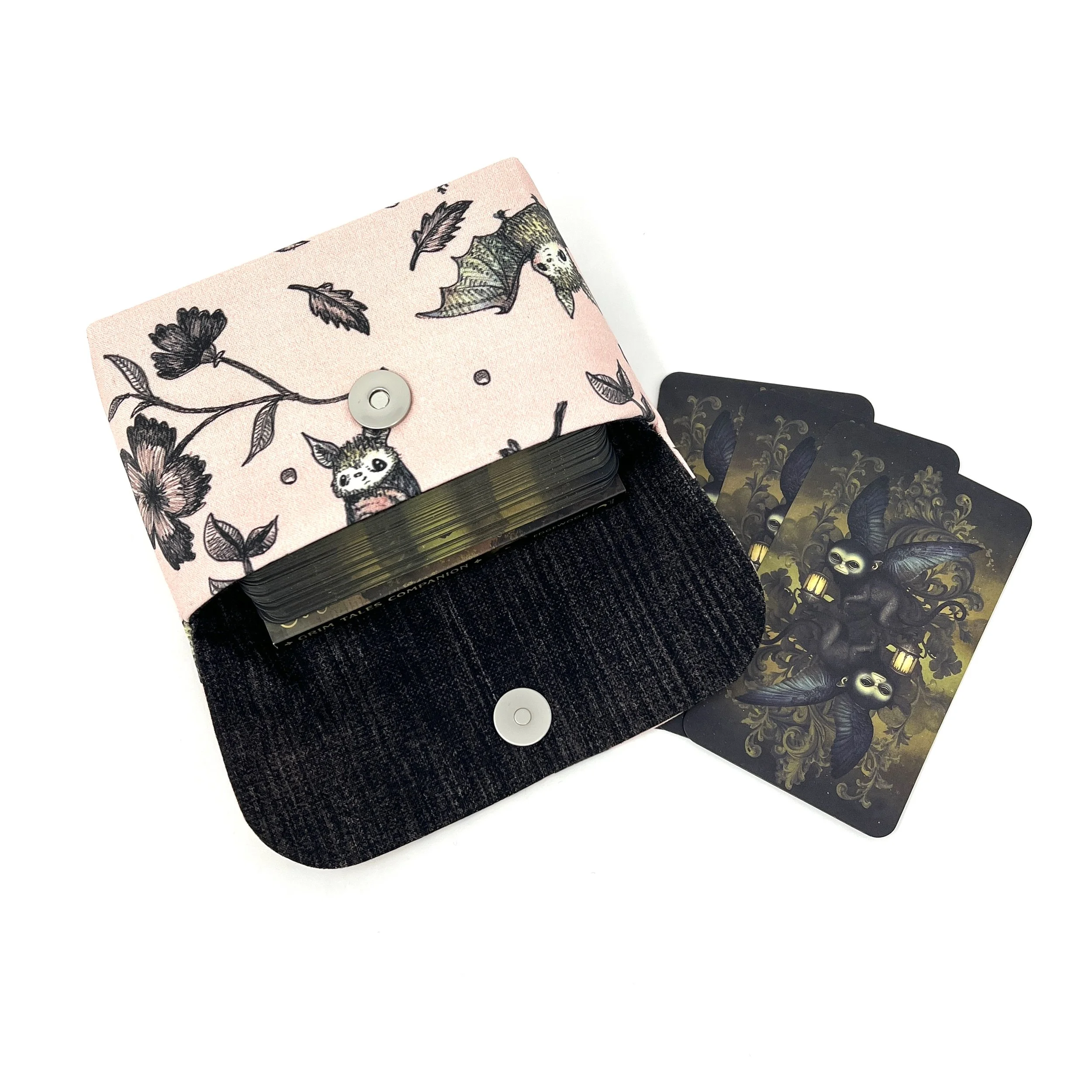 Medium Tarot Clutch - Bats & Hearts