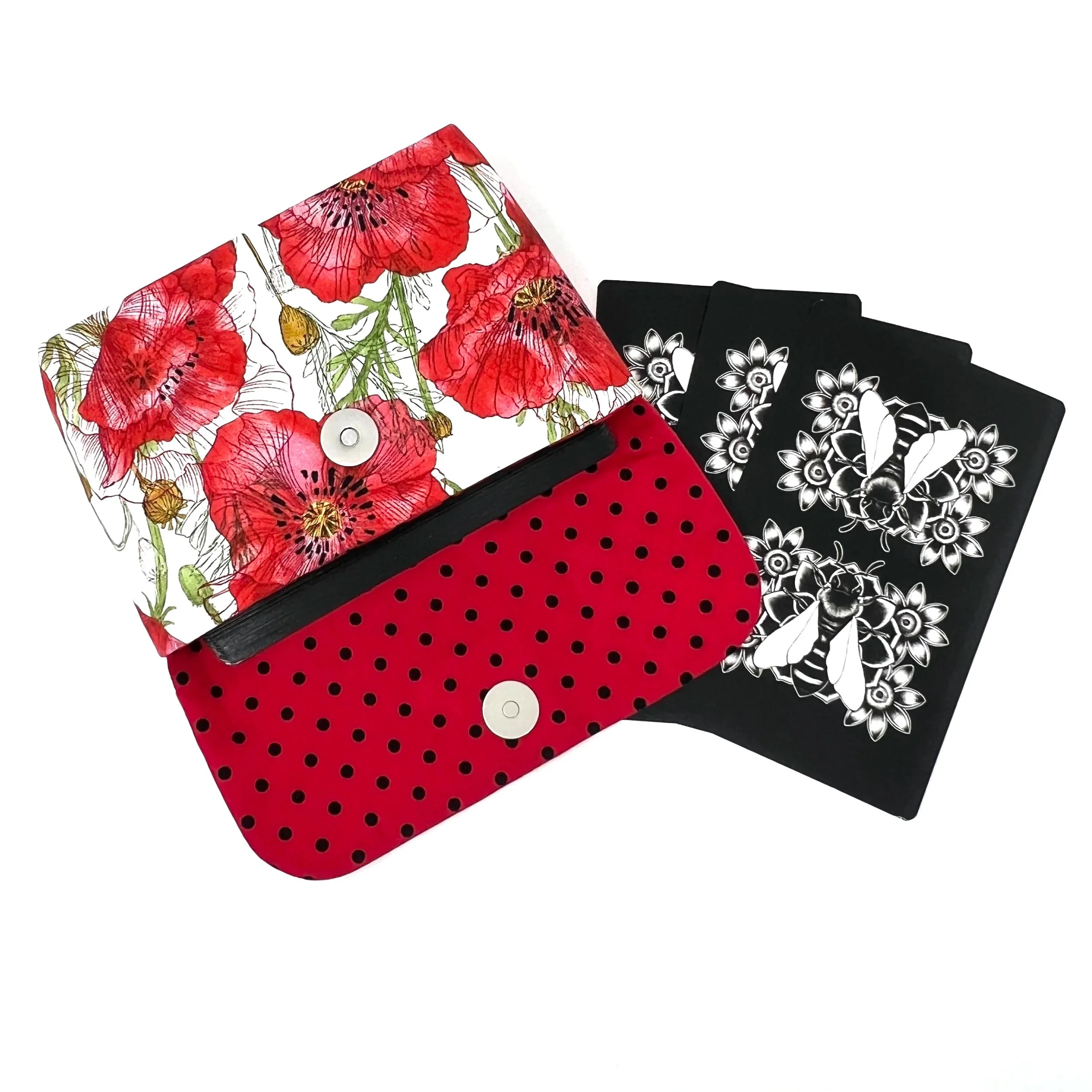 Large Clutch- Poppies & Polka Dots Collection