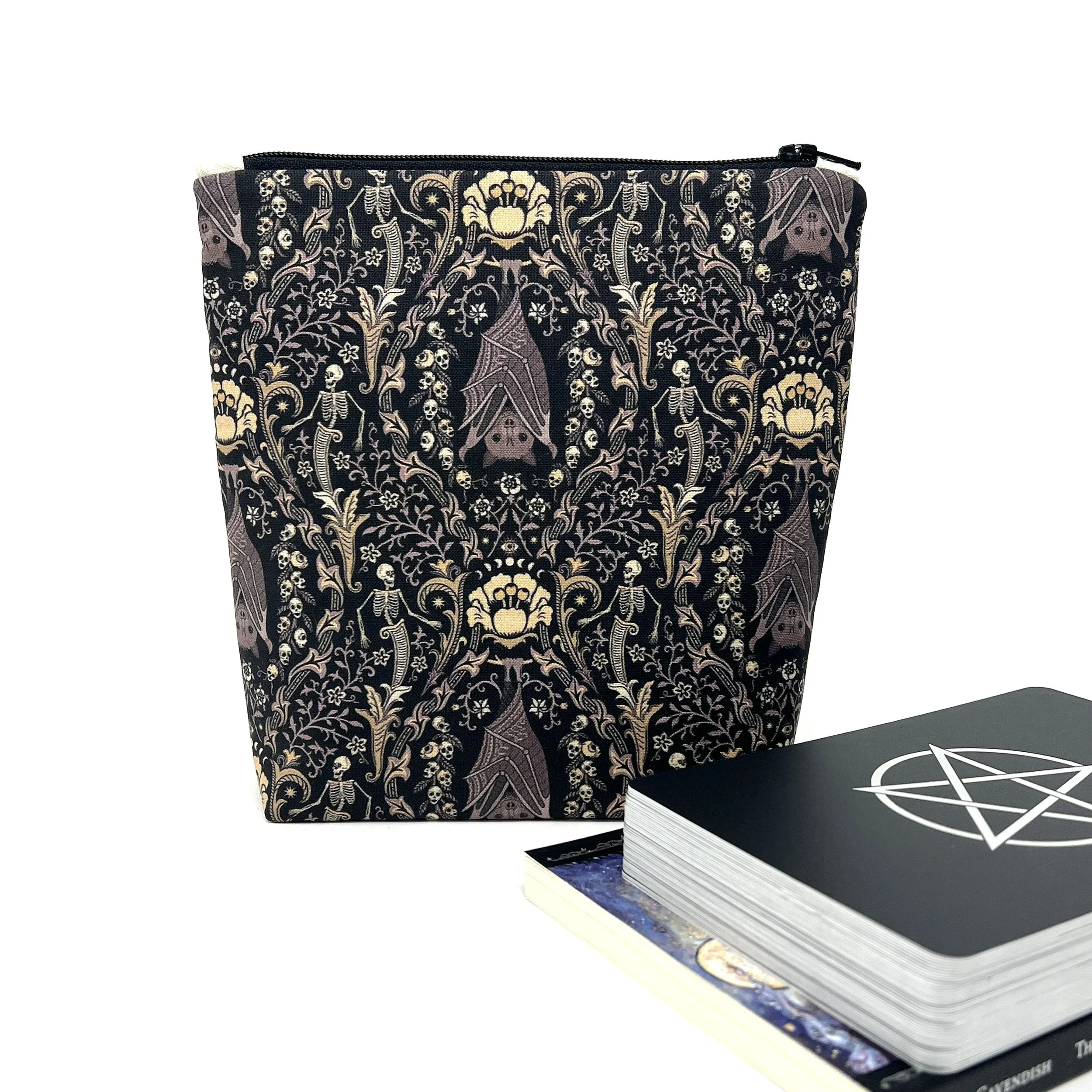 Upright Zipper Bag- Opulent Bats Collection