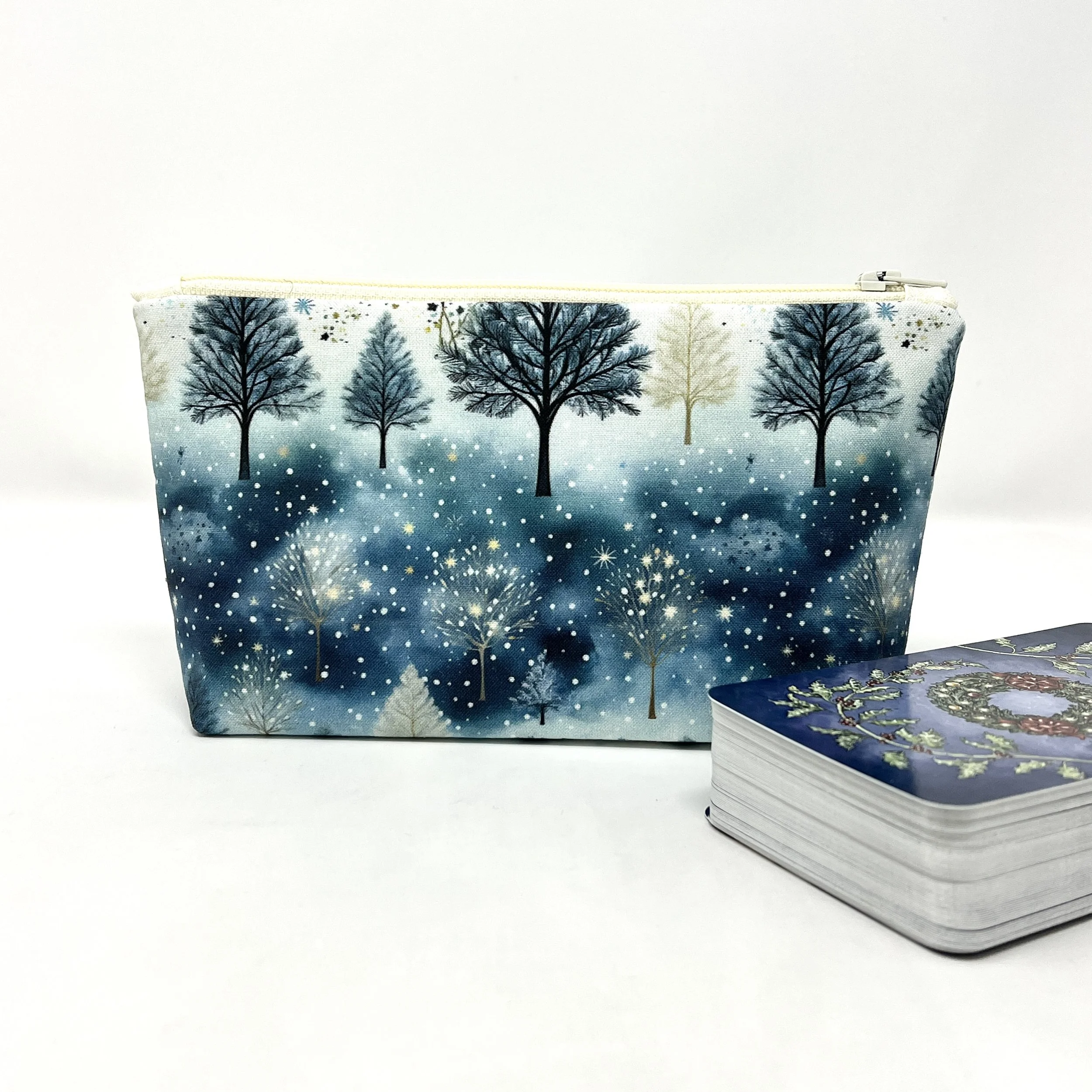 Simple Zip-  Blue Watercolor Forest Collection