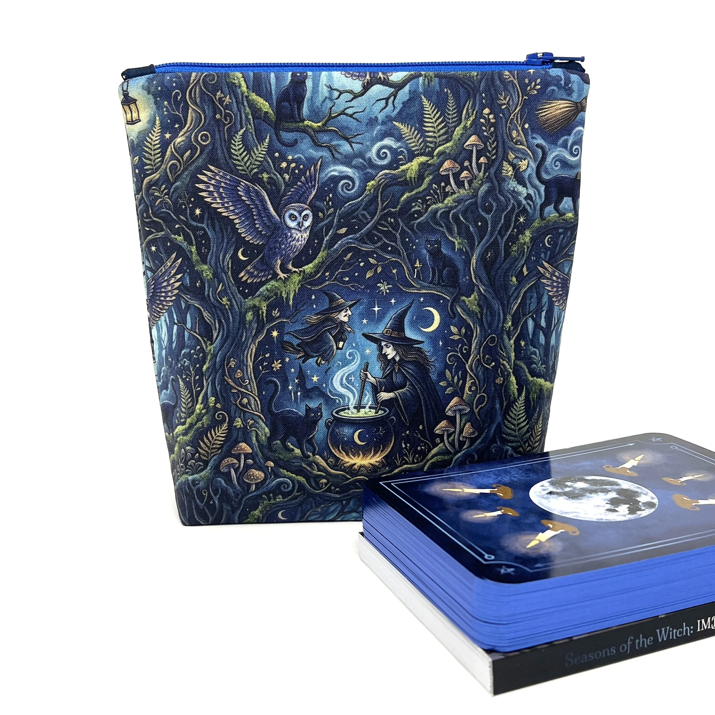 Upright Zipper Bag- Woodland Witches and Owls Collection