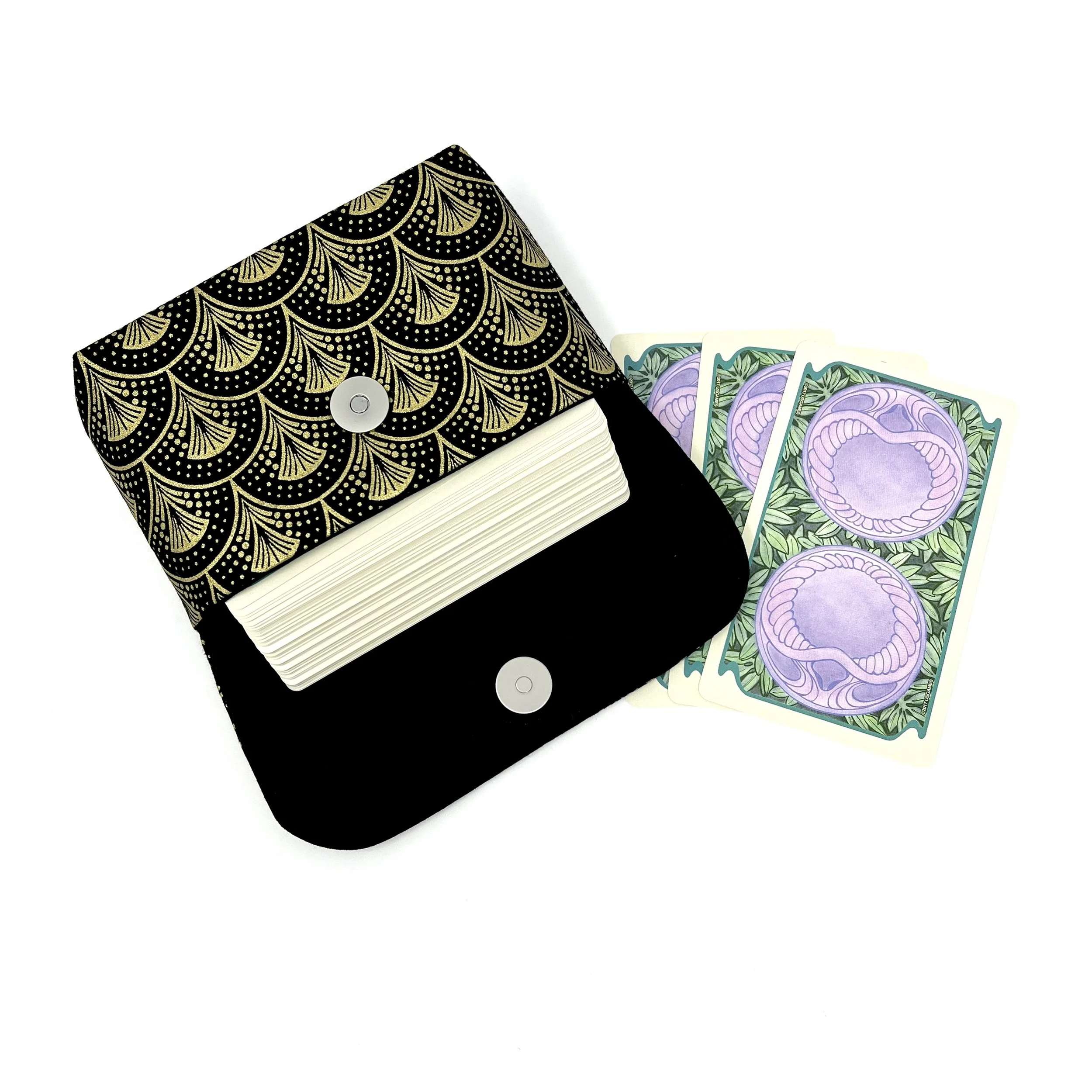 Medium Tarot Clutch - Gold Metallic Art Deco