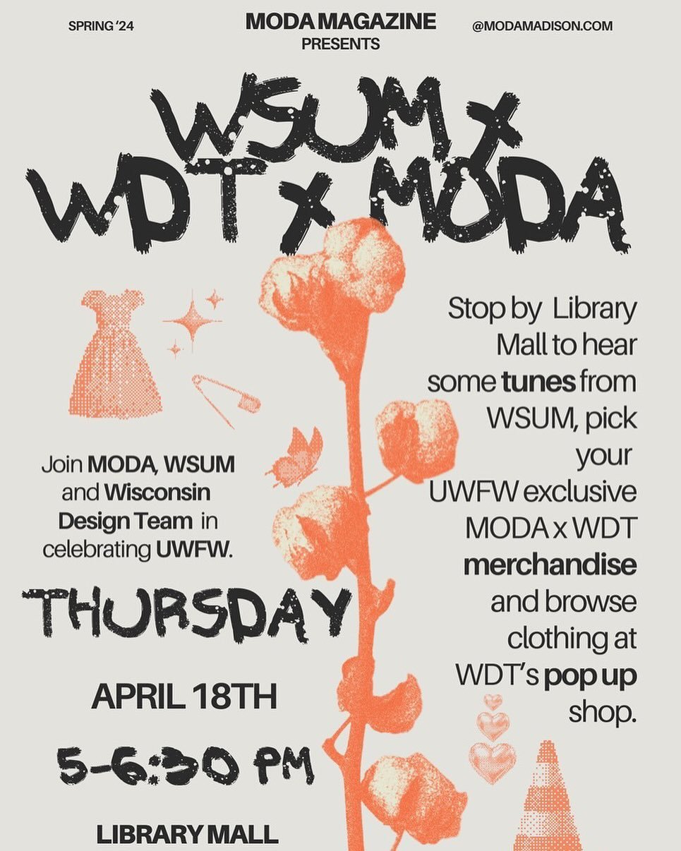 In collaboration with @wsum91.7 and @wiscodesignteam , we will be hosting a pop up from 5-6:30 on library mall.

See you there!