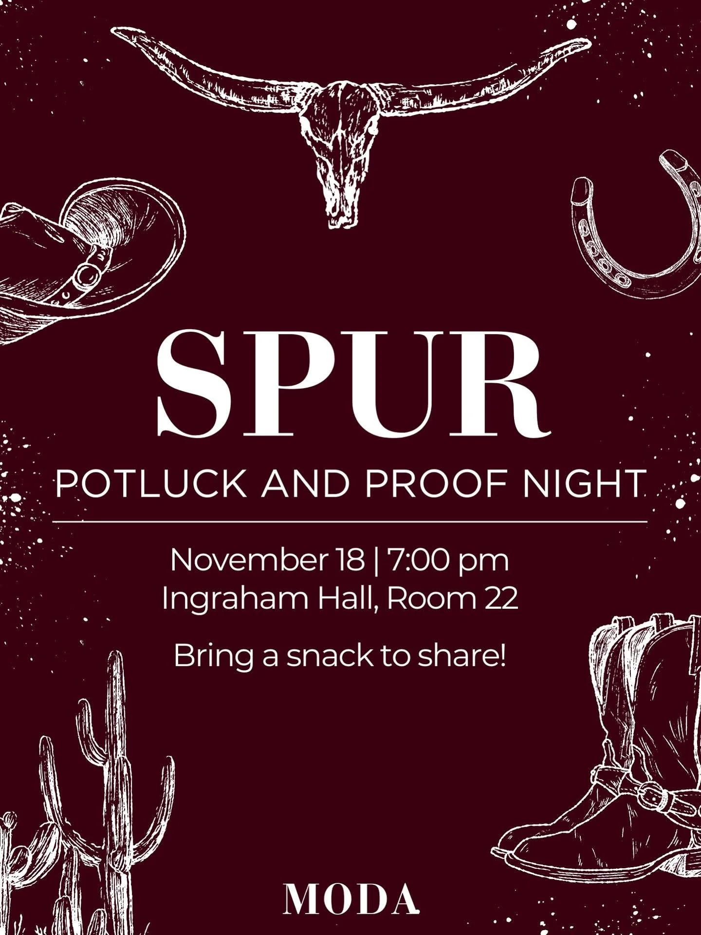 We&rsquo;ll host Spur proof night in place of our usual Tuesday meeting. Proofing is mandatory for issue contributors. See you all there! ⭐️🪶🌶️