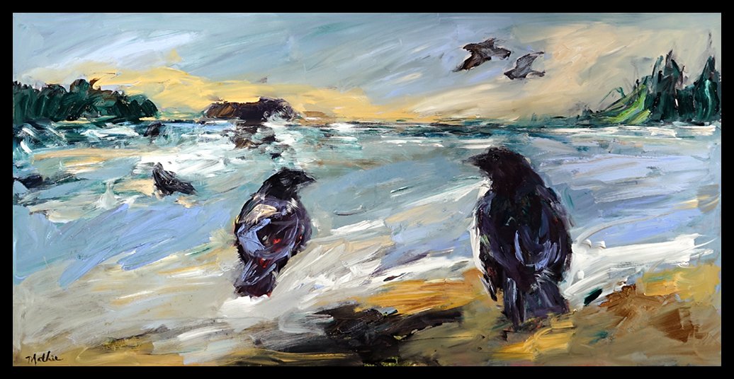 "Crows on the Beach"
