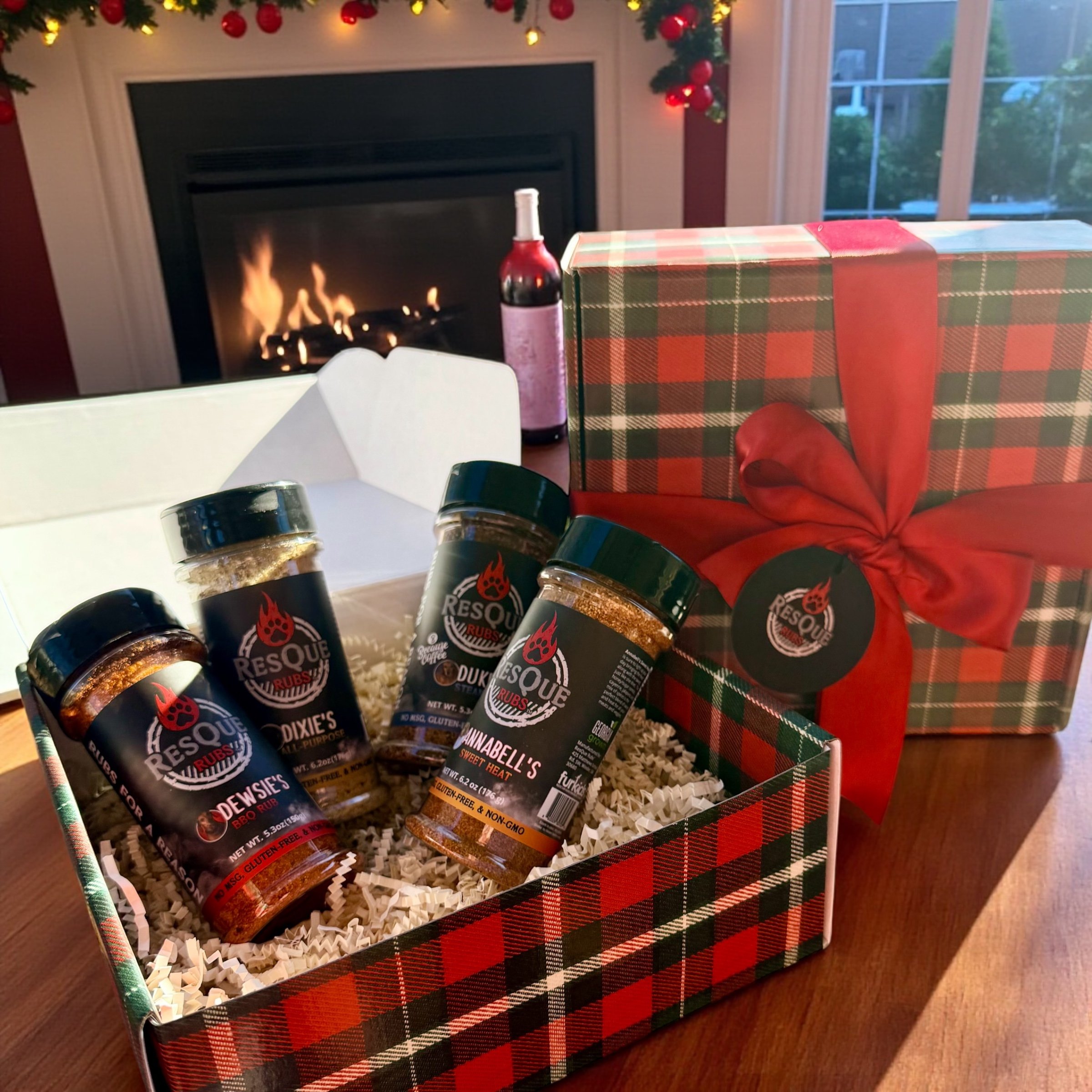 Holiday Plaid Gift Box w/the Whole Crew