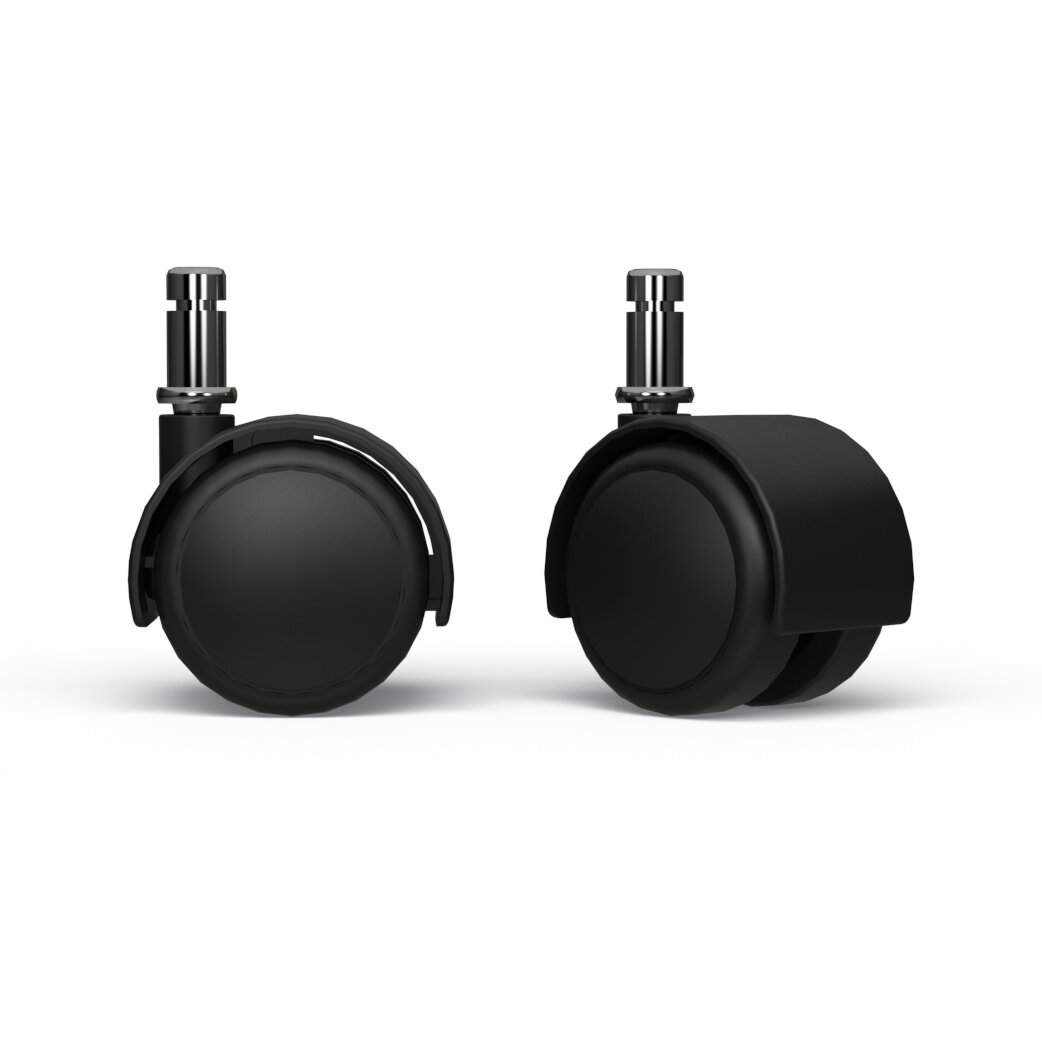 C5S Hard Floor and Carpet Casters - Black