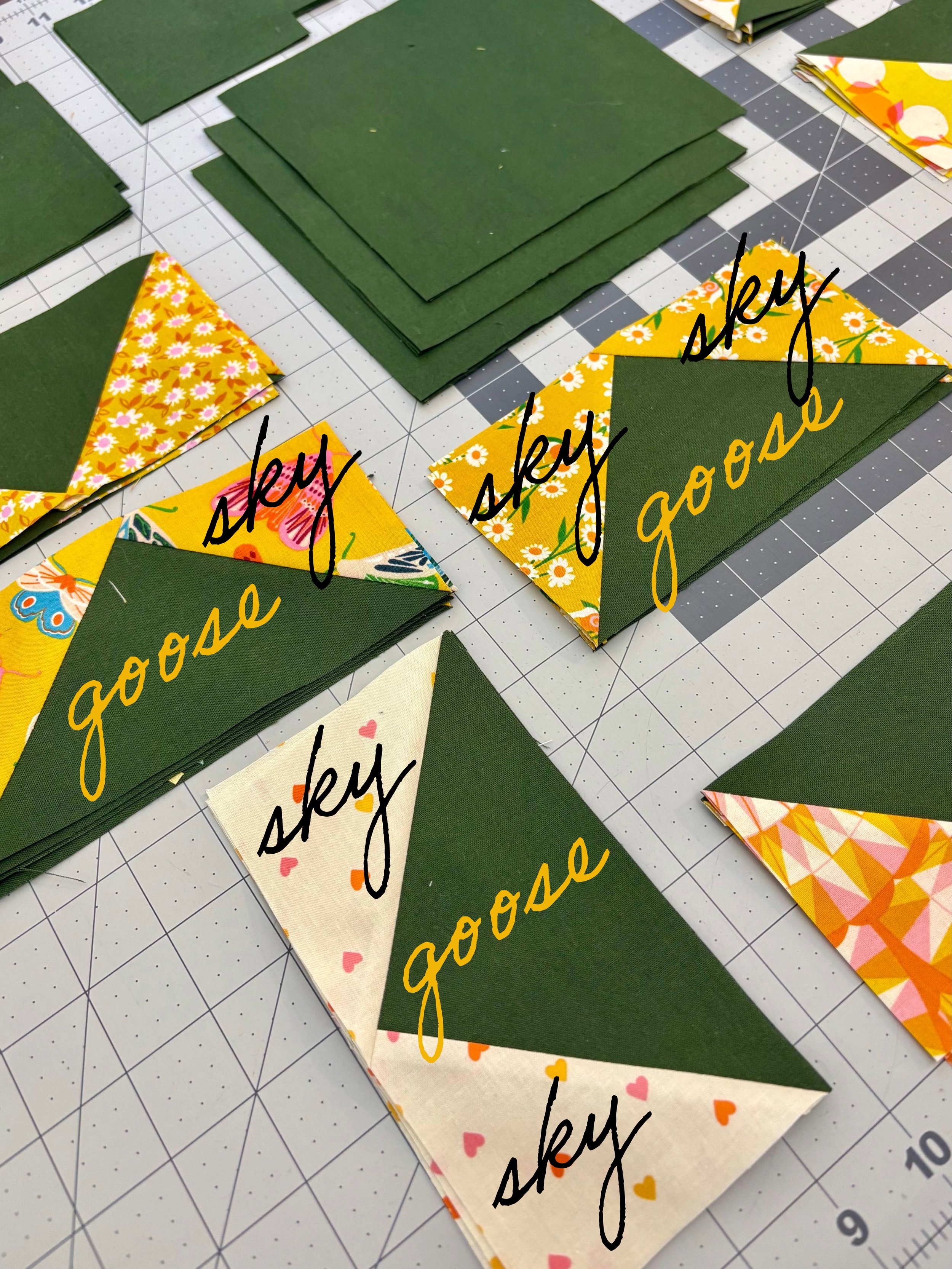 How To Use Directional Prints in Flying Geese