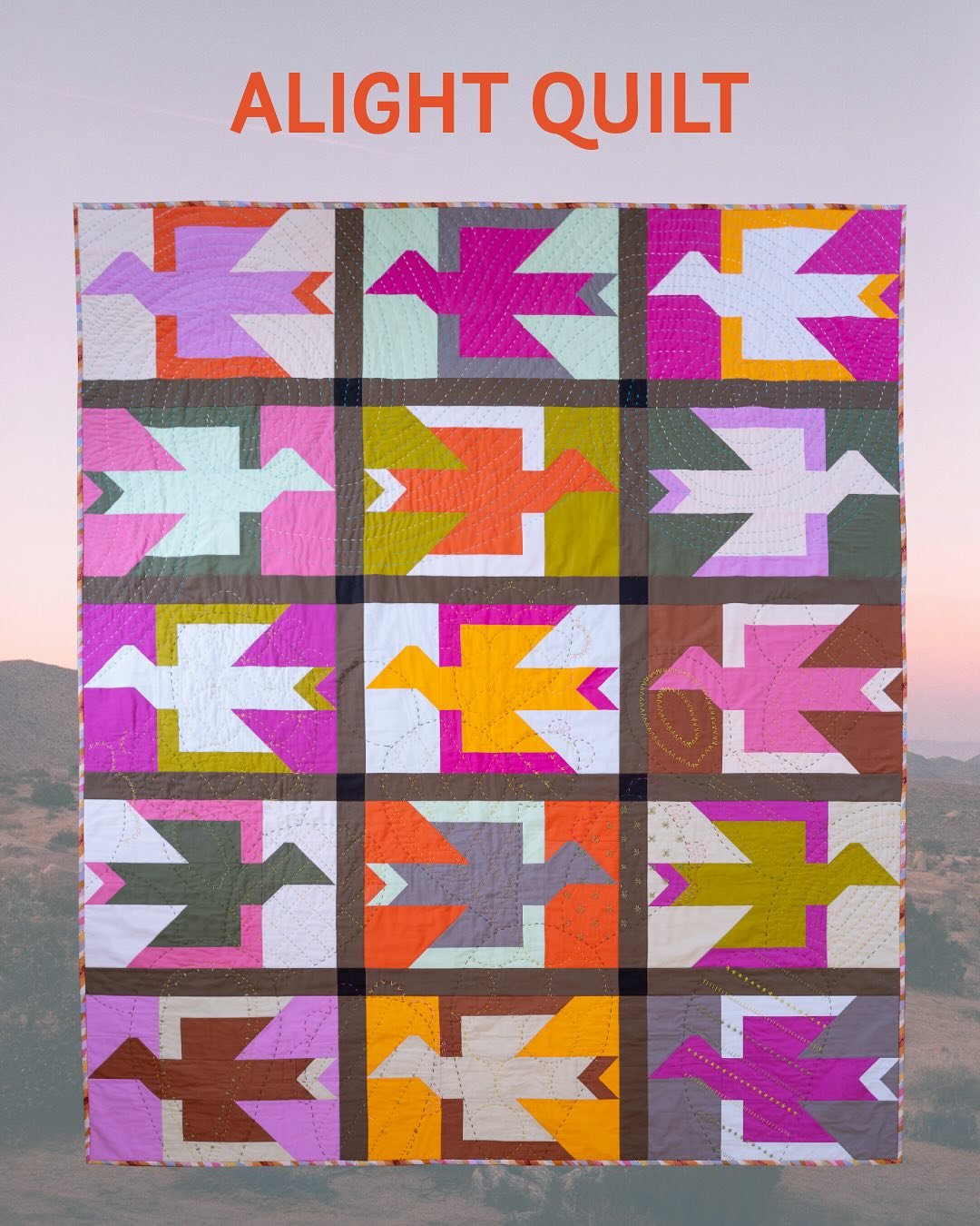 If you&rsquo;ve been following along with the @toadcircle mystery SAL, the time has come to finally show off the quilt! Meet the Alight Quilt! 

This pattern has been cooking in my brain for years and the mystery SAL seemed like the perfect time to b