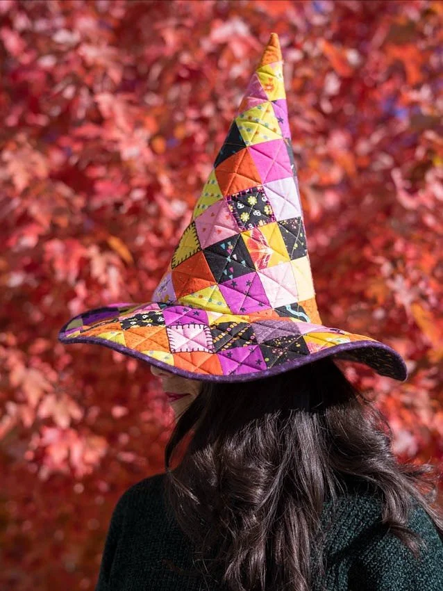 Meet my Spellbound Witch hat! If you saw my stories, I&rsquo;ve been bringing this Halloween project to life over the past few days. The biggest change I made was to the interior binding, trying to figure out a way to completely encase the brim and c
