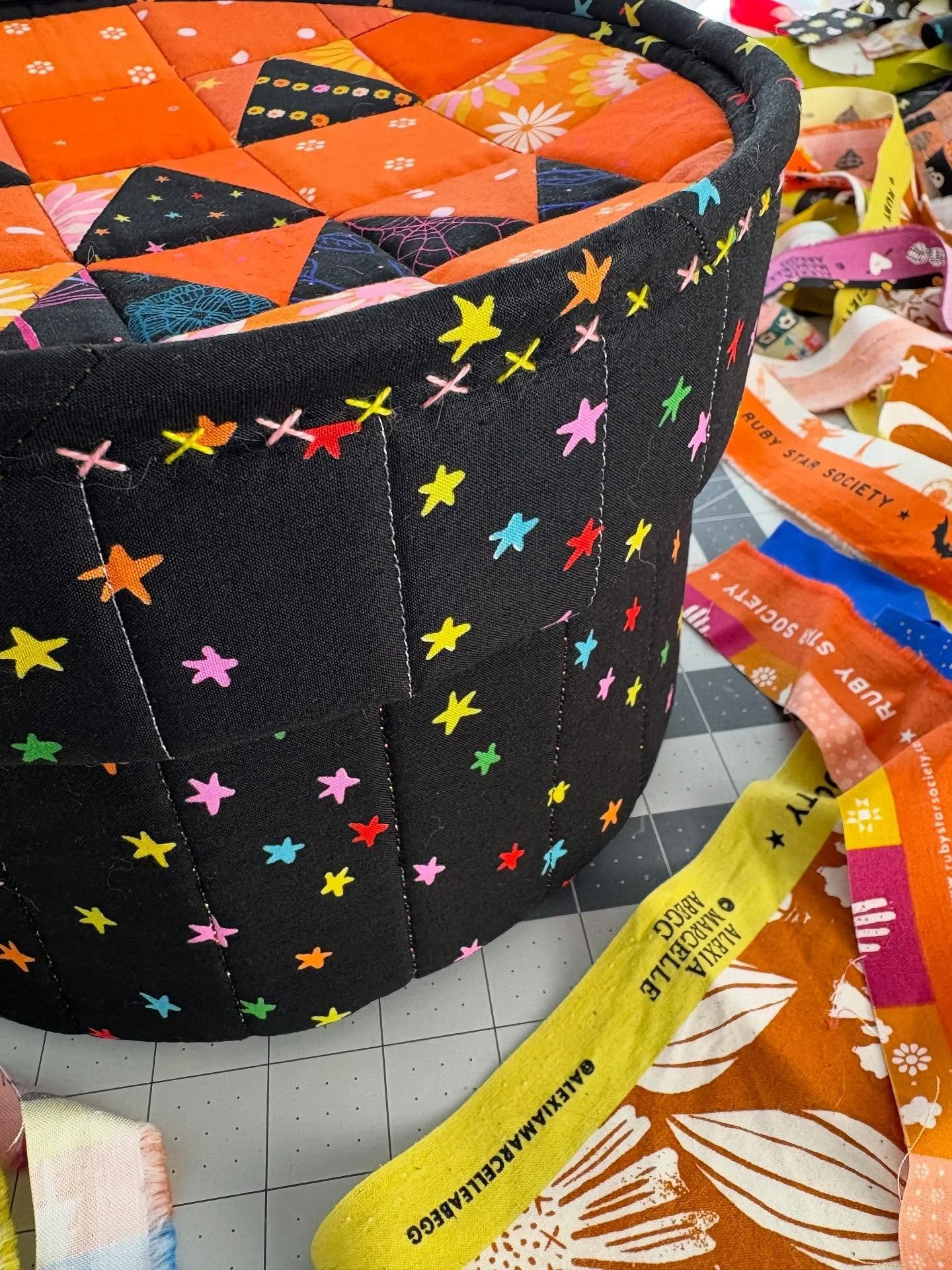 Have you ever sewn with metallic thread? I tried my hand at it with this project - the hardest part was threading it through my needle. I think I read somewhere that there is a specific needle to use with metallic thread, but I didn&rsquo;t bother wi