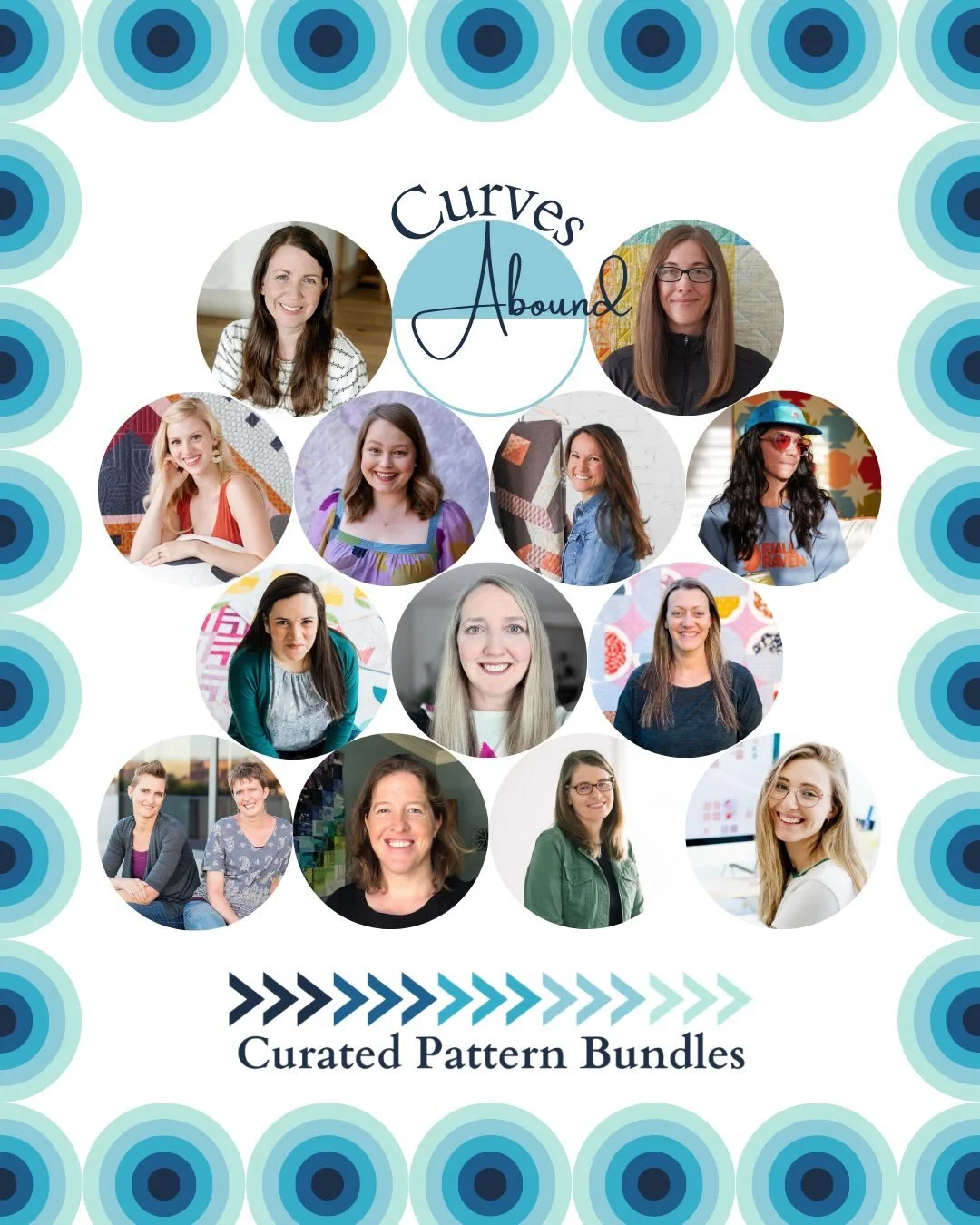 Look at these smiling faces!!

I&rsquo;ve collaborated with 12 other designers to bring you the Curves Abound bundle! 13 modern and curvy quilt patterns for a screaming deal!

If you&rsquo;ve been eying one of our patterns, or just want to support a 