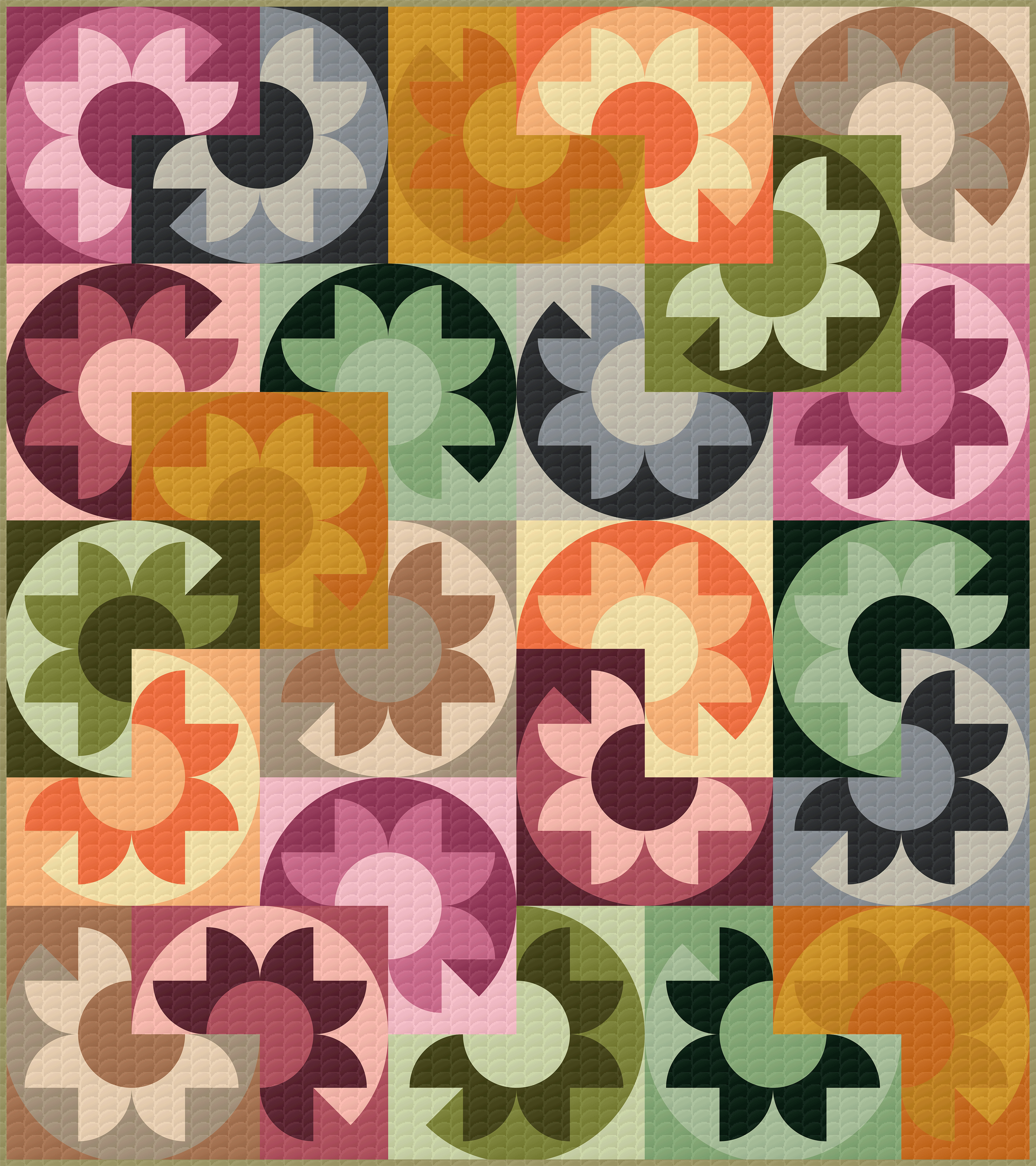 This Lillette Quilt by Mija Handmade balances traditional autumn colors with whimsy