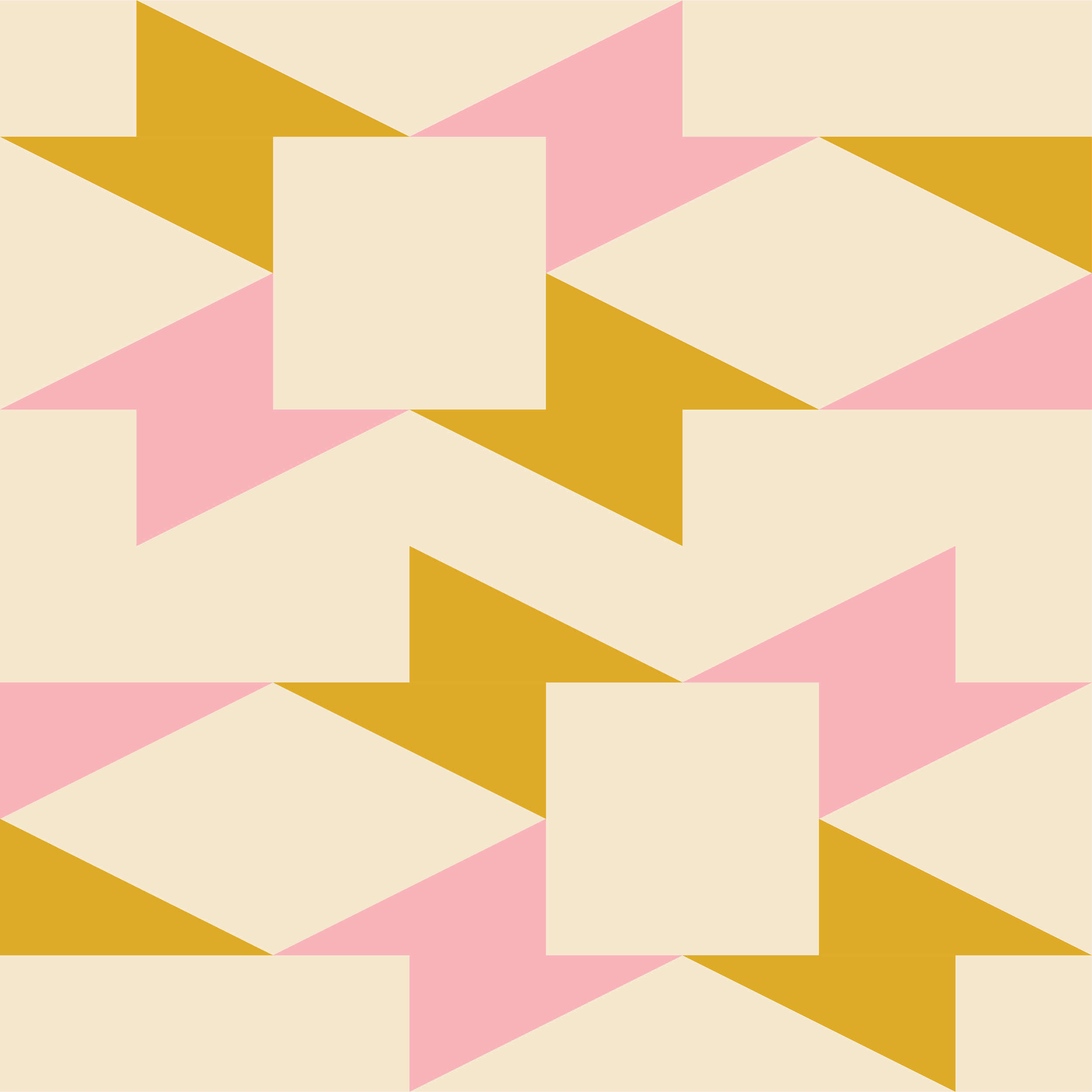 Abstract geometric pattern with pink, gold, and cream shapes.