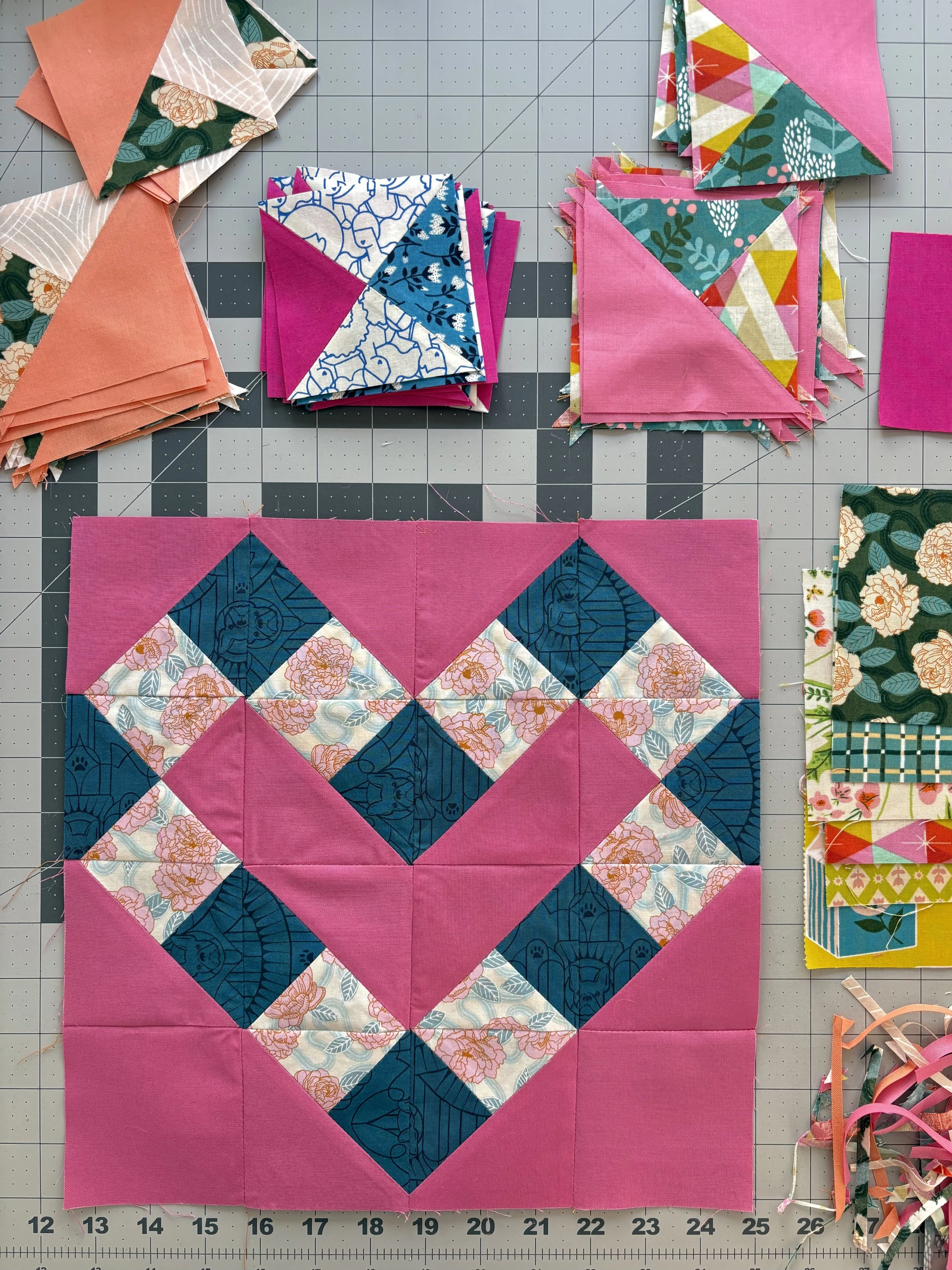 Hold My Heart Quilt Block - PDF