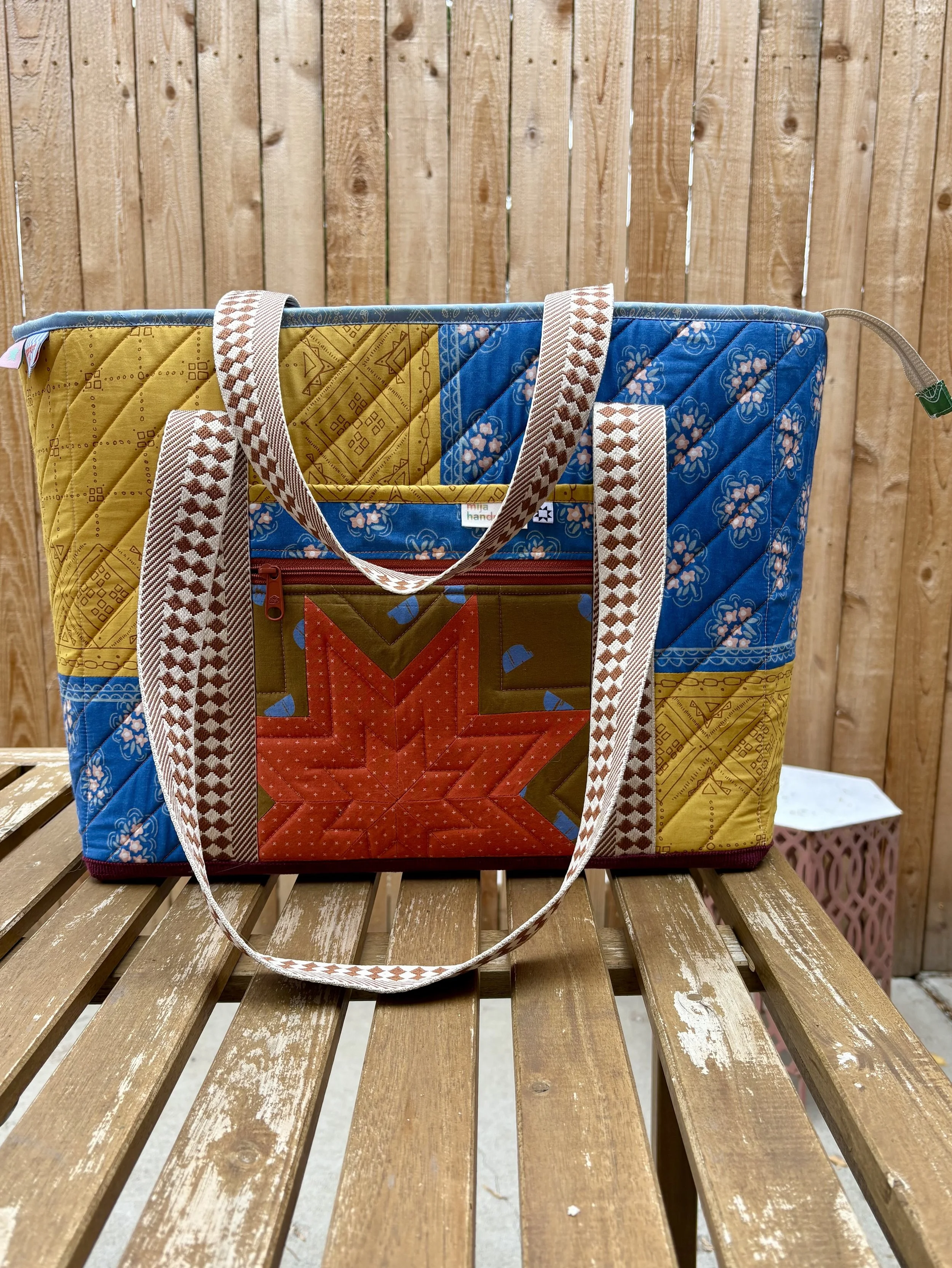 Bohemian Patchwork tote bag mad of bandanas