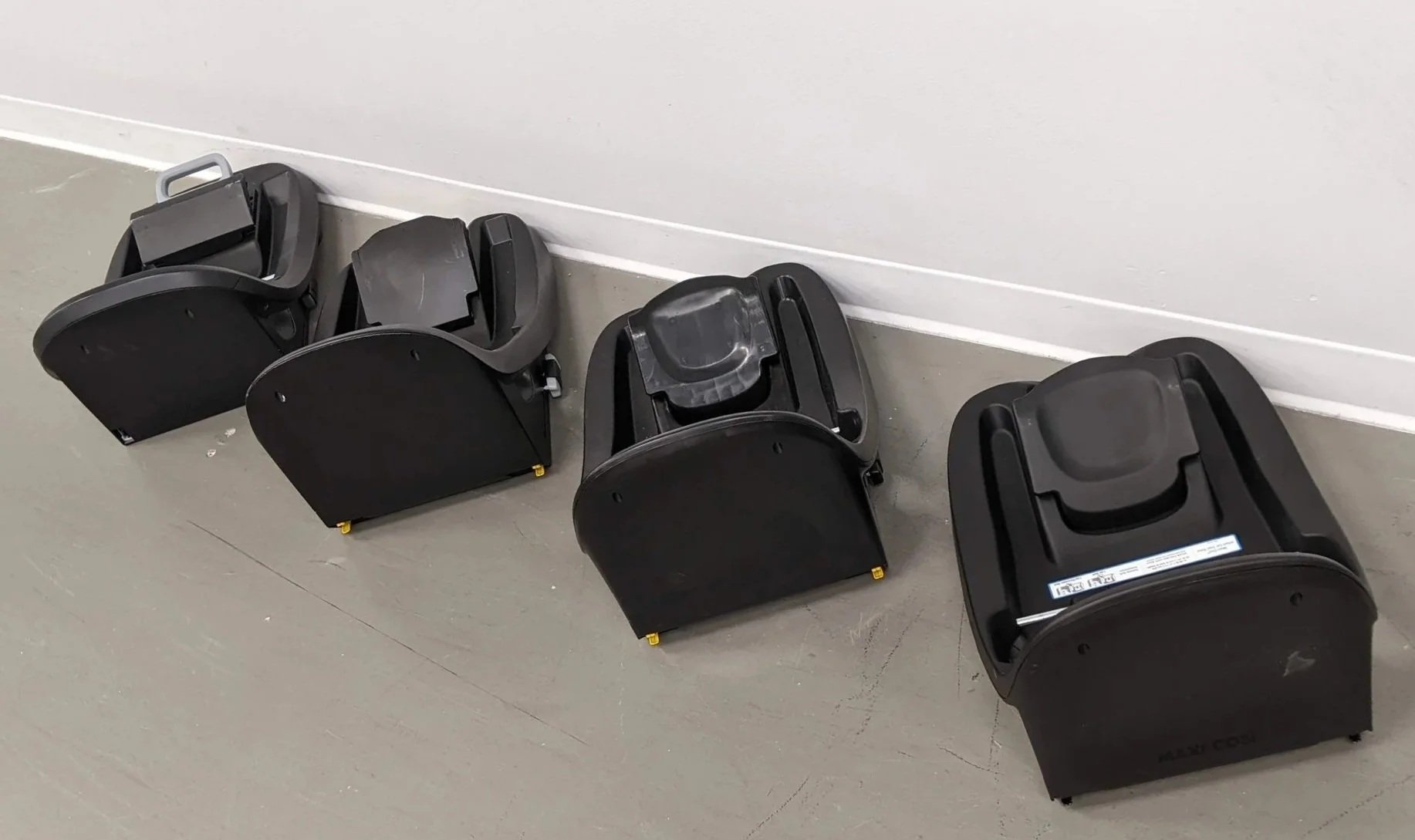 Series of prototype infant carrier bases