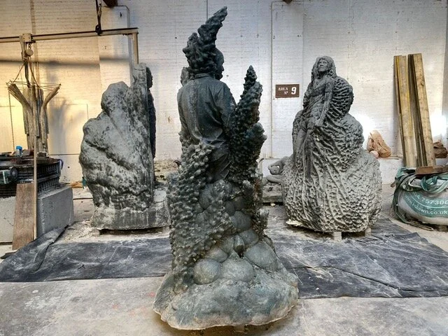 NEW SCULPTURES POURED WITH ‘GREEN’ CEMENT
