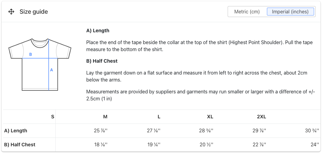 Organic Unisex Crewneck T-shirt Size Guide Imperial.png