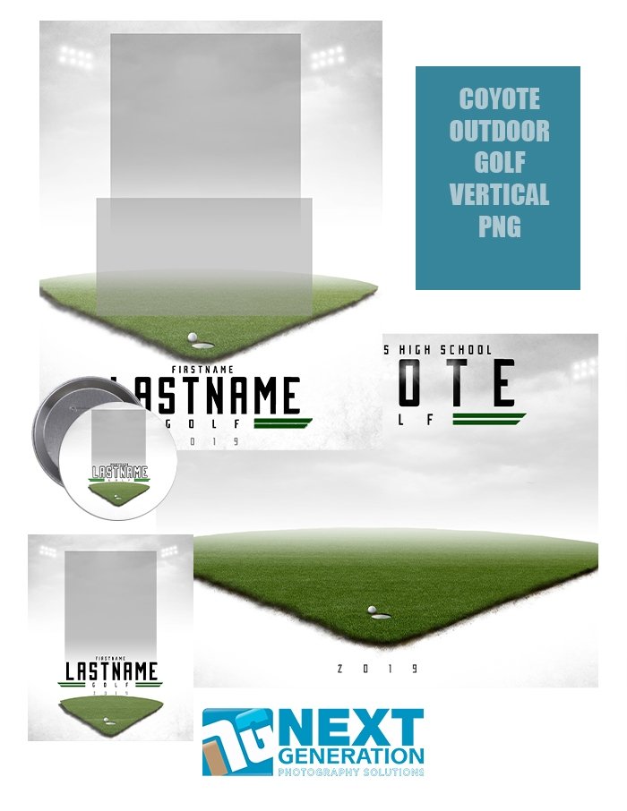 3rd Creative - Coyote Outdoor Golf Vertical PNG - T&I Template