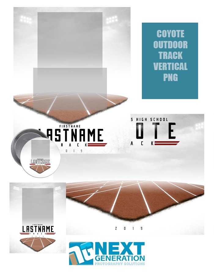 3rd Creative - Coyote Outdoor Track Vertical PNG - T&I Template
