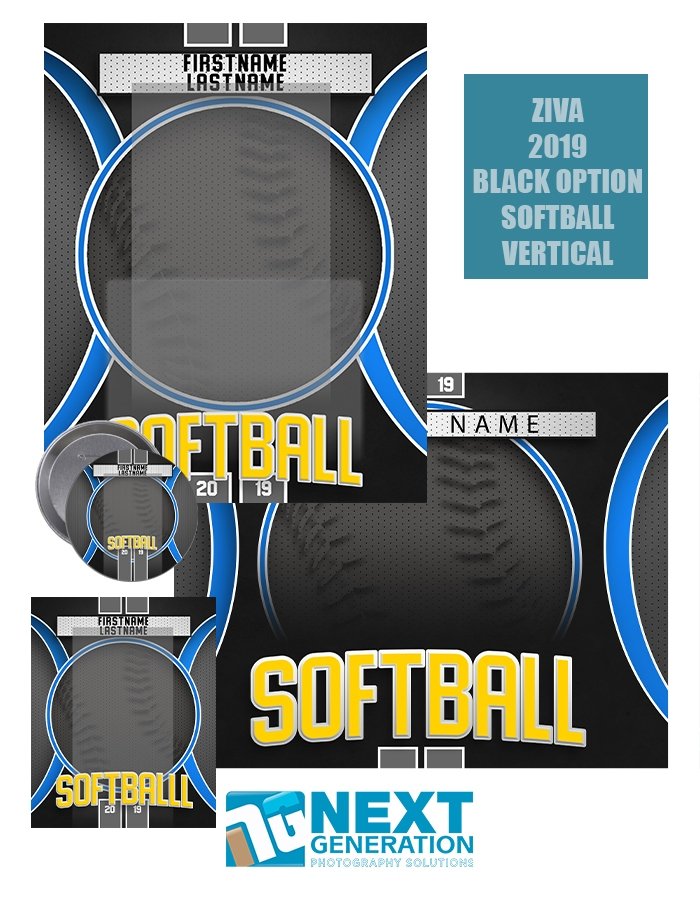 3rd Creative - Ziva Series Black Softball - T&I Template