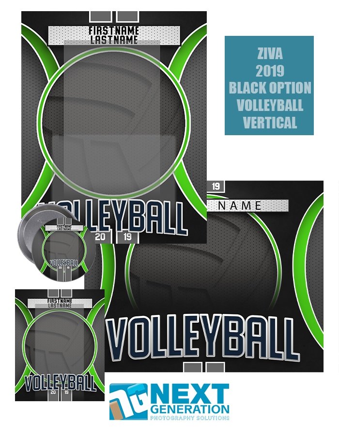 3rd Creative - Ziva Series Black Volleyball - T&I Template