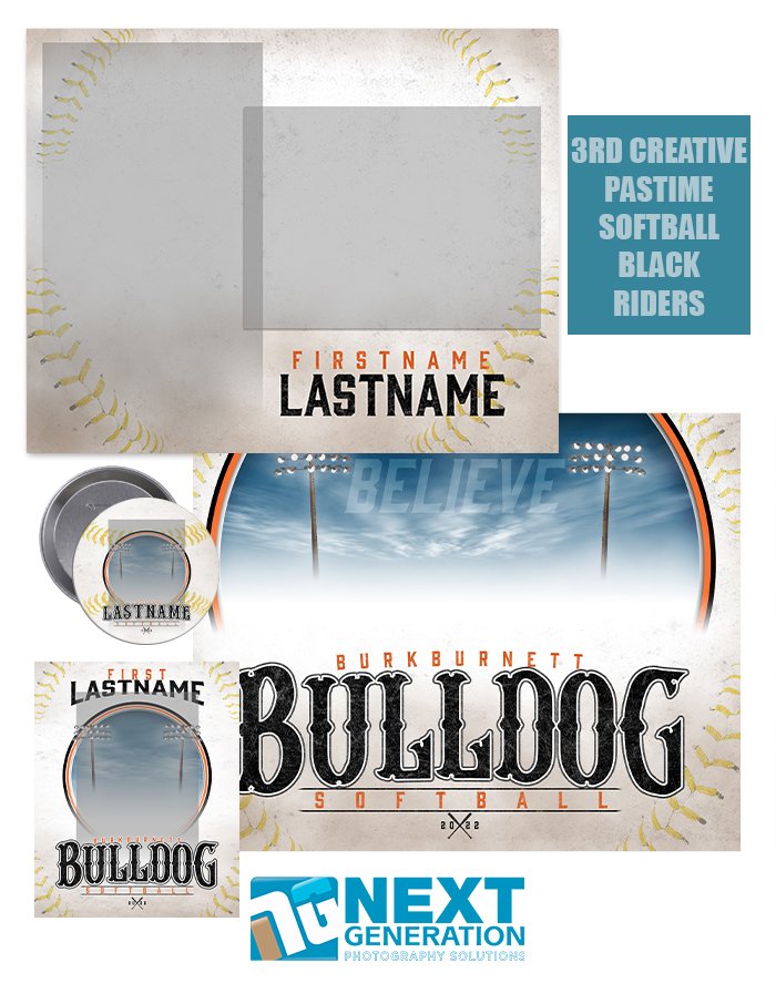 3rd Creative - Pastime Softball Black Rider - T&I Template