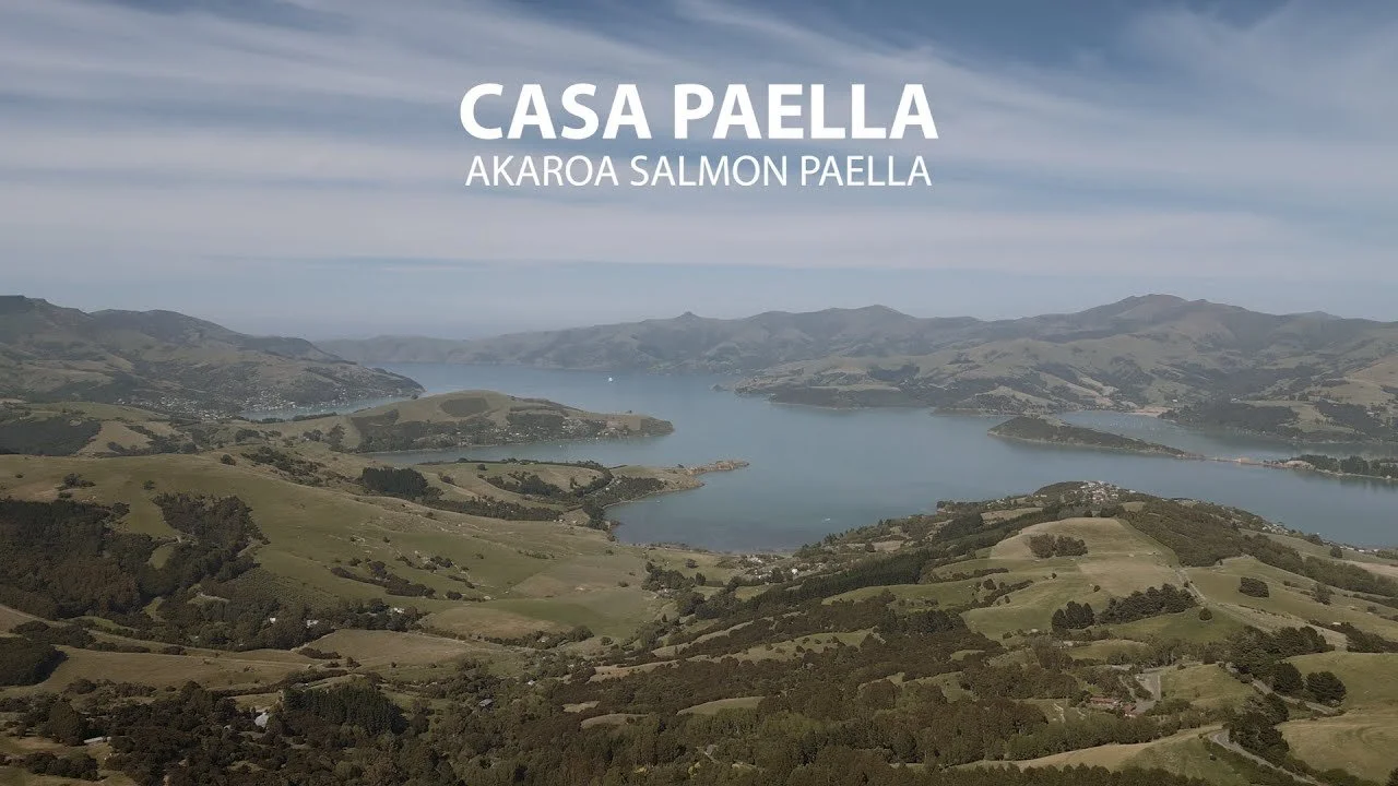 Casa Paella makes Akaroa Salmon Paella using our olive oil.