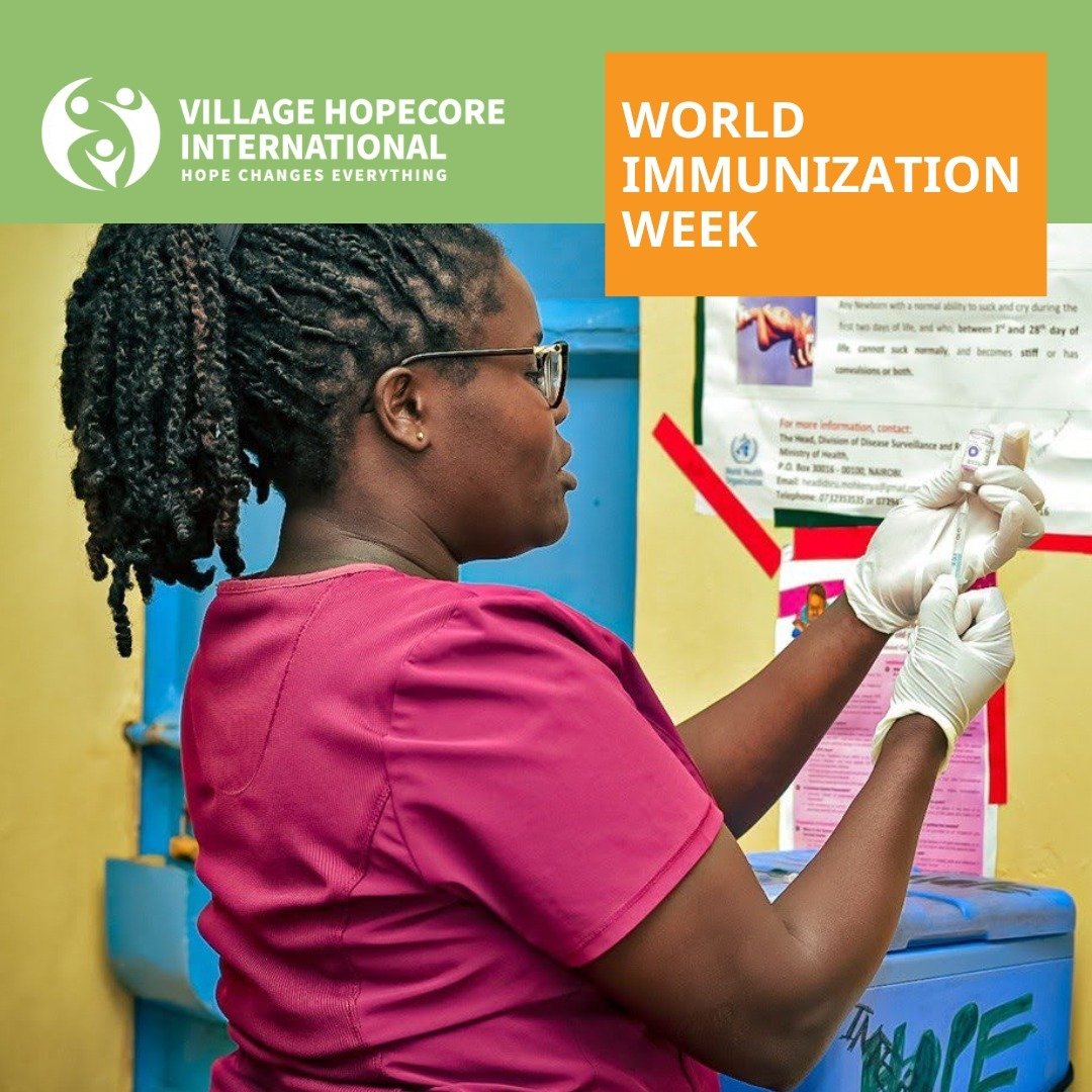 🌍💉 Celebrating World Immunization Week (April 24-30) with Village HopeCore International 🌱 ⁠
⁠
Nearly 20 million children worldwide remain unvaccinated or under-vaccinated, leaving them vulnerable to preventable diseases. By spreading awareness, a