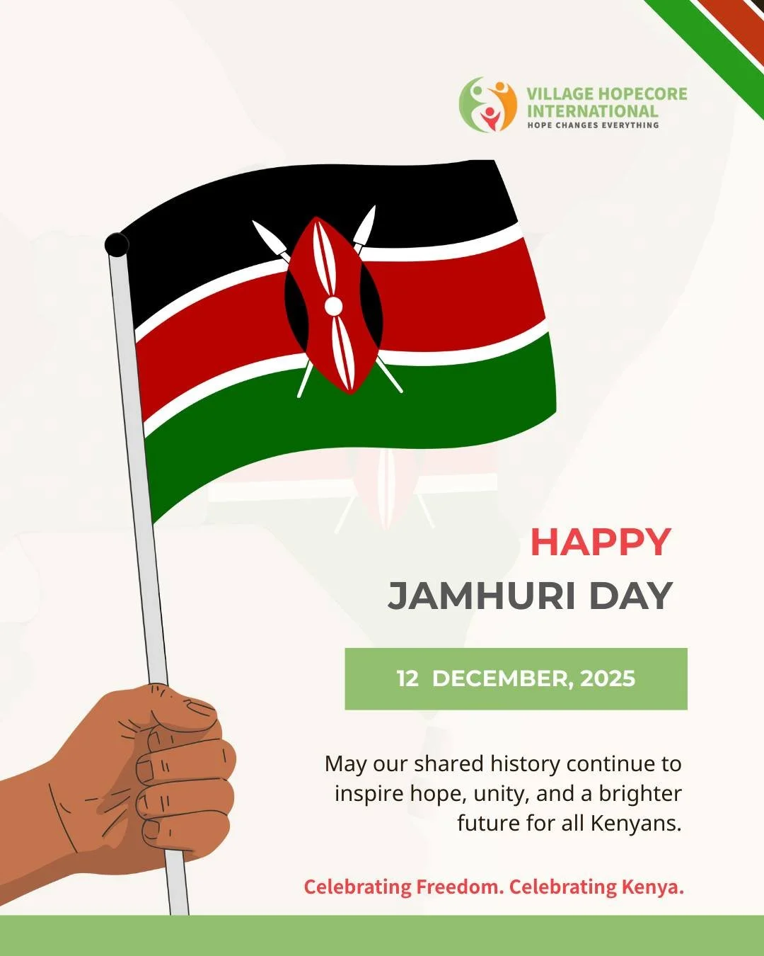 🇰🇪 Happy Jamhuri Day! Today, we celebrate Kenya&rsquo;s independence and the strength of our communities. At HopeCore, we are proud to empower Kenyans through economic opportunities, education, and accessible healthcare, helping build a brighter, s