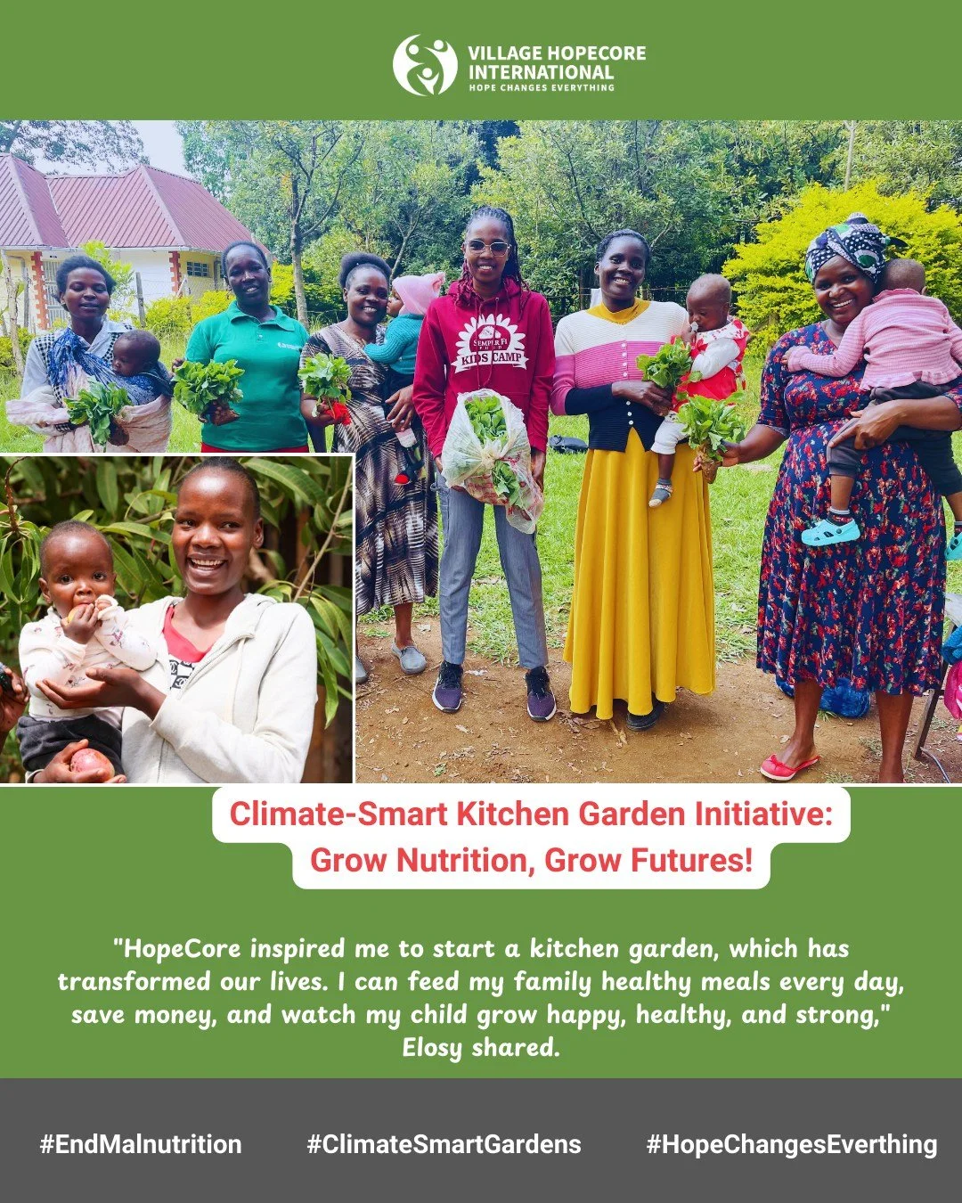 Grow Nutrition, Grow Futures! Did you know a child's health starts long before birth &mdash; and every child deserves access to nutritious food from before birth through childhood. That&rsquo;s why climate-smart kitchen gardens matter. They provide: 