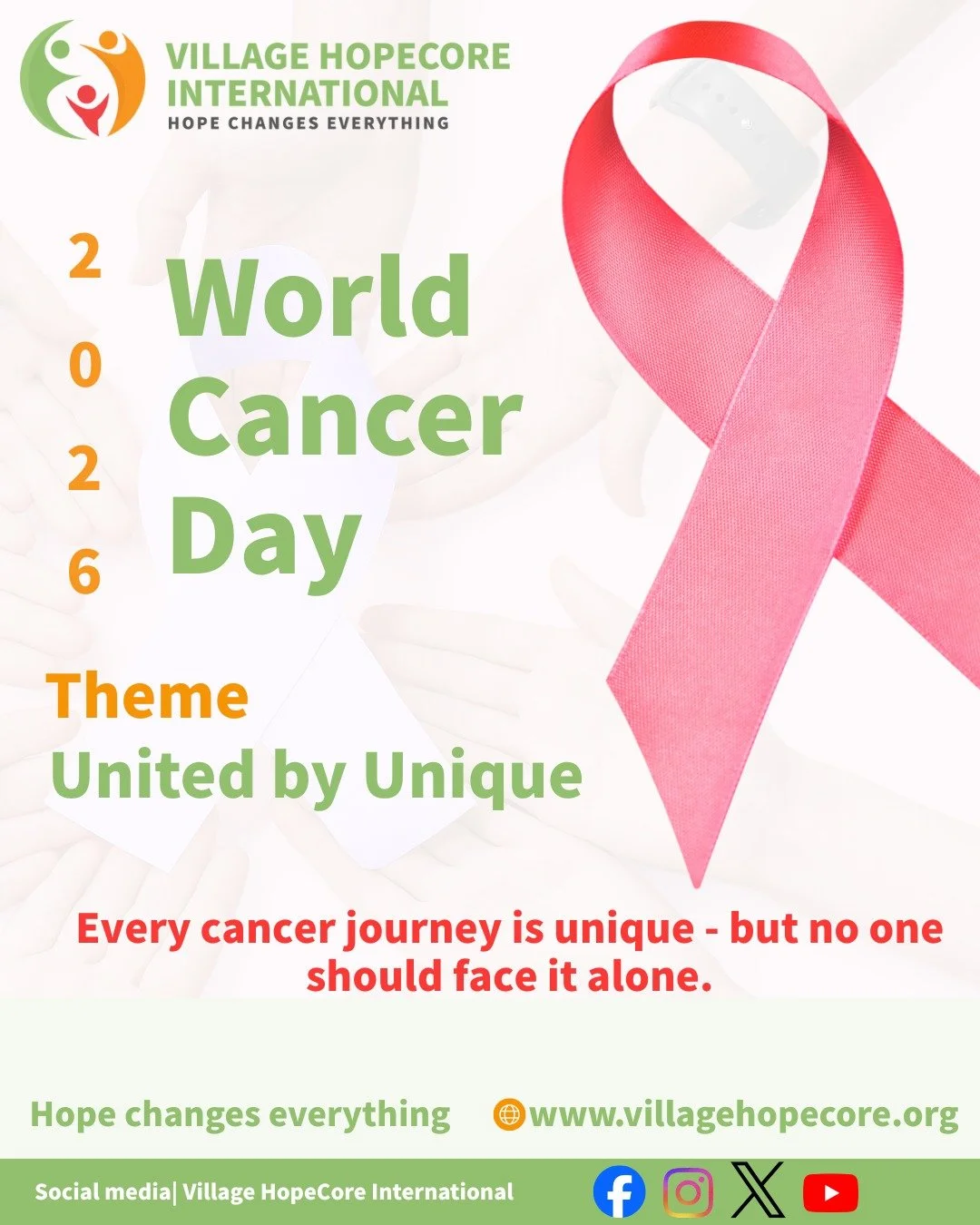Cancer affects families across Kenya, and each experience is unique.

On World Cancer Day, Village HopeCore International stands united in supporting our community through the following initiatives:

* Cervical Cancer Screening
* Clinical Breast Exam