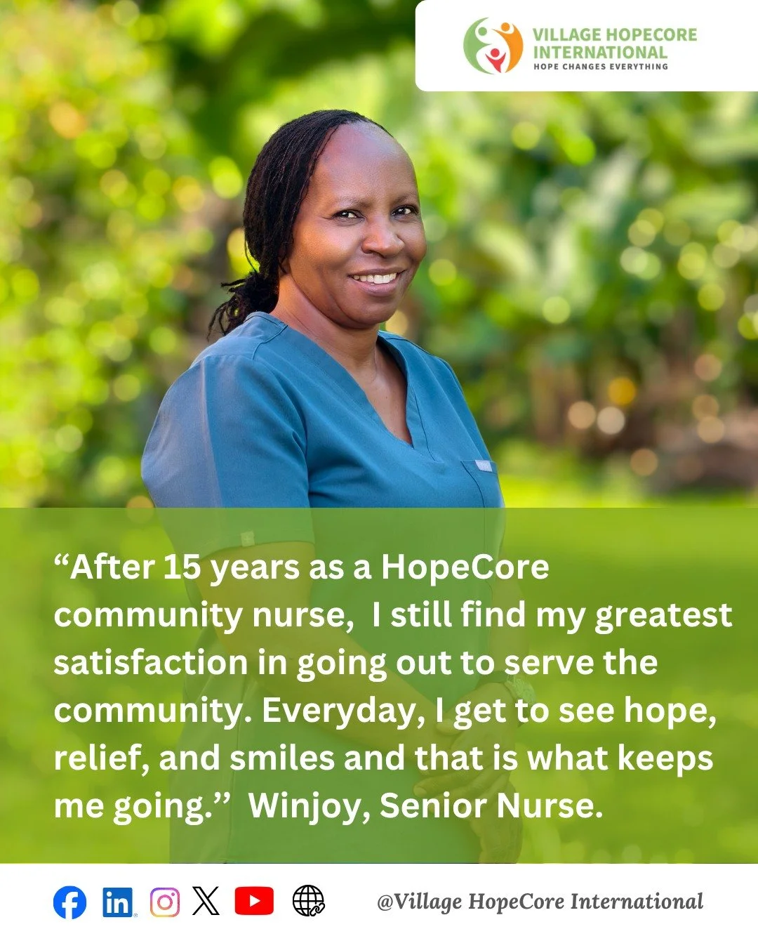 15 years ago, HopeCore hired its first community nurse. Since then, our team of dedicated community nurses has continued to bring healthcare services closer to the people, helping us reach and serve over 425,000 individuals in the communities we serv
