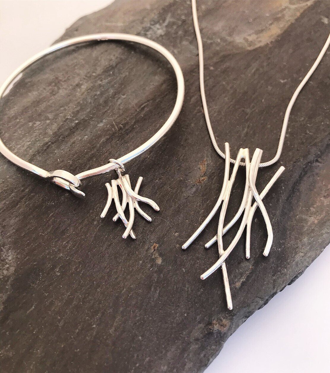 Seagrass Bangle and Necklace