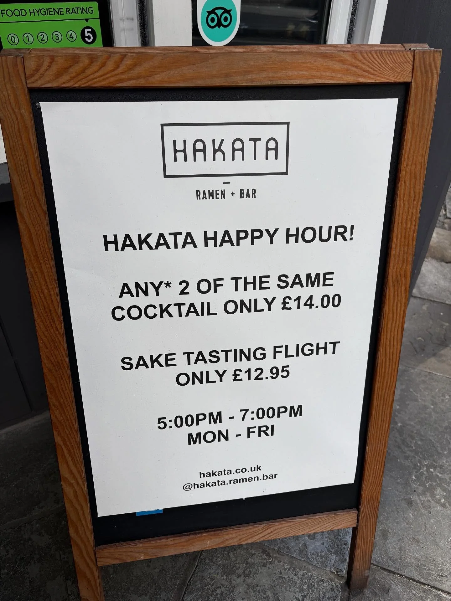 NOVEMBER + HAPPY HOUR + HAKATA = 

Any 2* of the same Cocktails for only &pound;14.00
&amp;
Sake Flights for only &pound;12.95!

5:00 - 7:00pm // Monday - Friday // throughout November.

Please visit our website (link in bio) or see our HAKATA Happy 