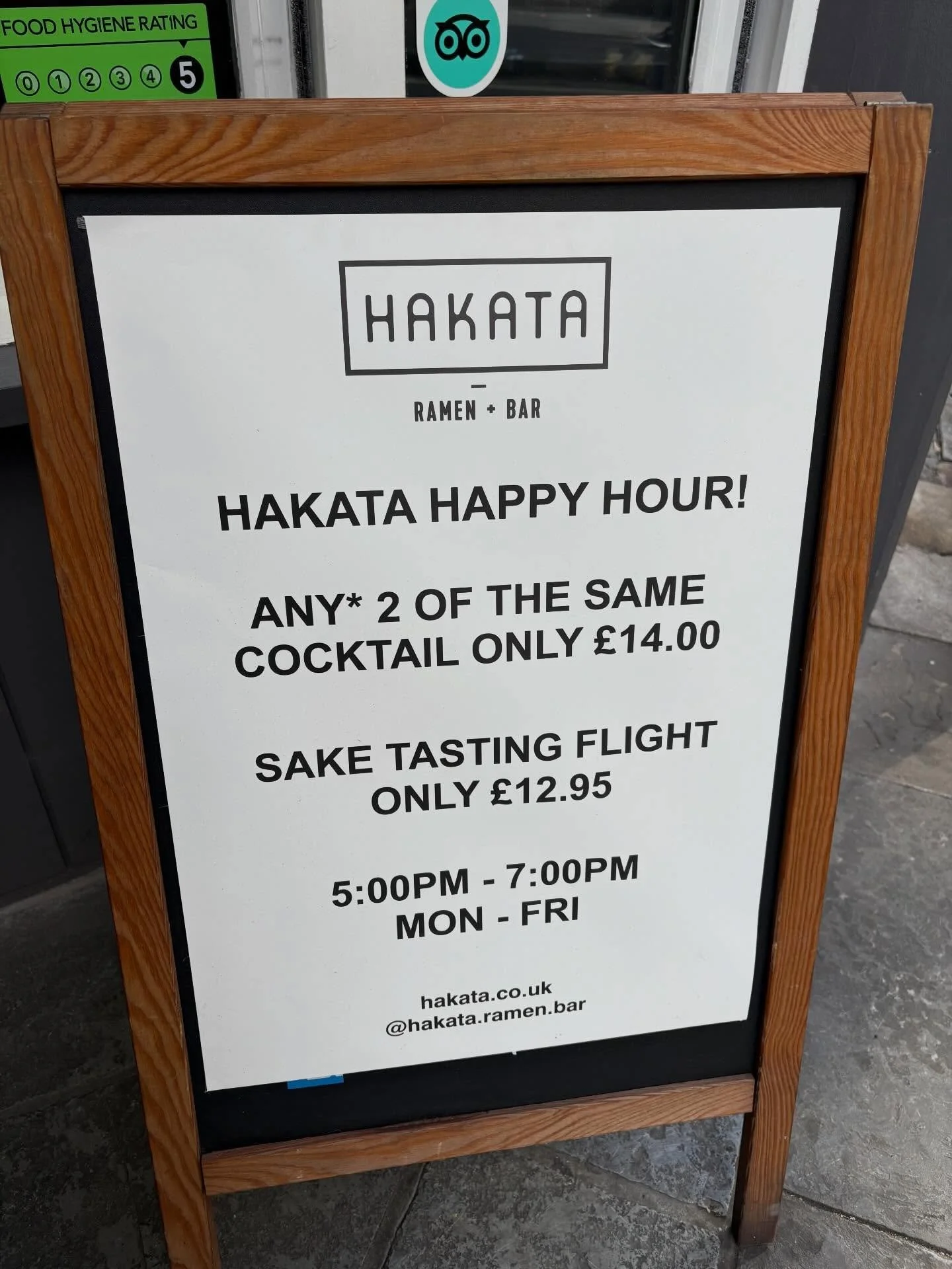HAPPY HOUR @HAKATA during February.

Any 2* of the same Cocktails for only &pound;14.00
&amp;
Sake Flights for only &pound;12.95!

5:00 - 7:00pm // Monday - Friday // throughout February.

Please visit our website (link in bio) or see our HAKATA Happ