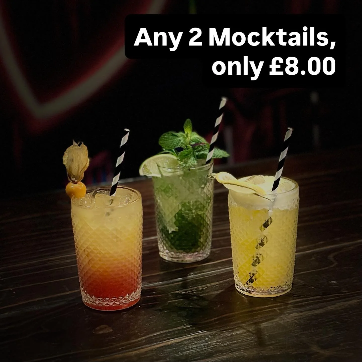 Dry January at HAKATA!

Any 2 Mocktails for only &pound;8.00
&amp;
Any 2 Lucky Saint beers for only &pound;8.00

5:00 - 7:00pm // Monday to Friday
Throughout January

.
.
.
.
.
#dryjanuary #happyhour #hakataramenbar #bermondseystreet #ramenya