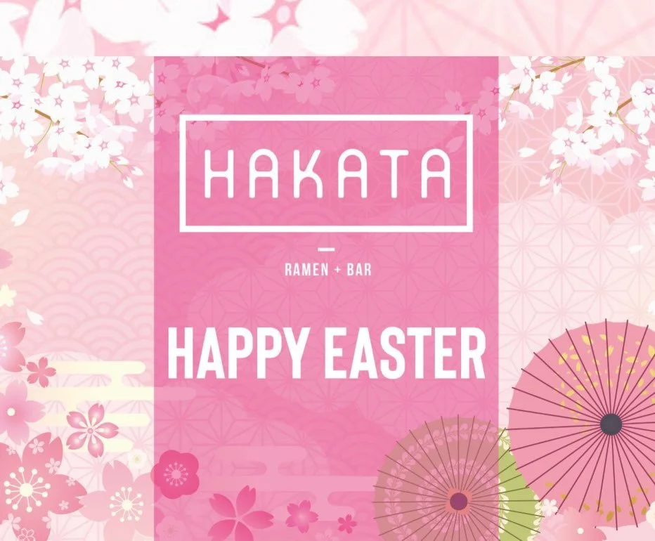We&rsquo;ll be open ALL DAY, EVERY DAY over the Easter long weekend!

So pop in for a bowl of soul-warming ramen or a cheeky Sando this Easter when you&rsquo;re out &amp; about.

We look forward to welcoming you to HAKATA soon.

.
.
.
.
#Easter #rame