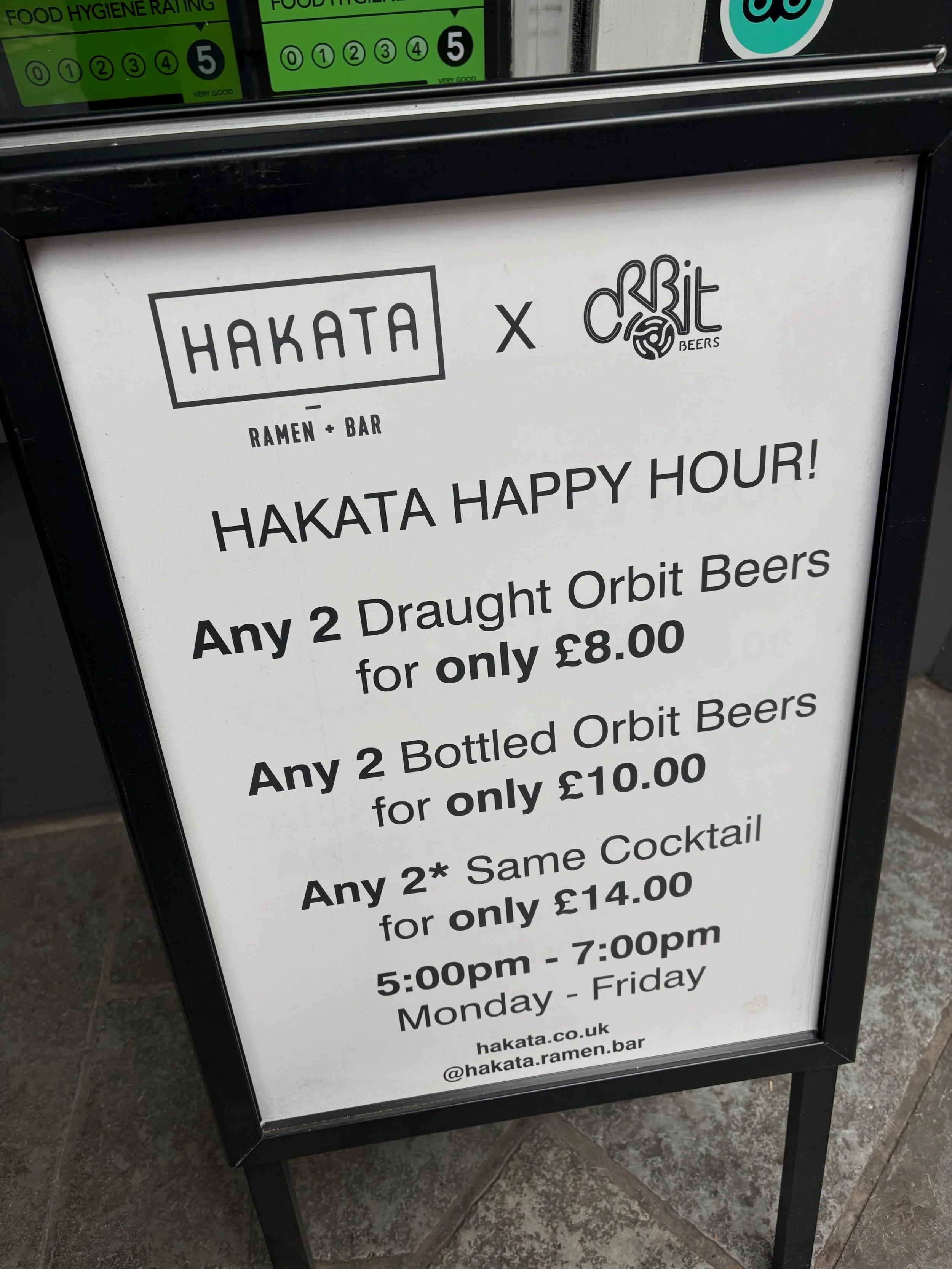 Last week of our fantastic HAPPY HOUR line up for May!

Any 2 Orbit Draught beers for ONLY &pound;8.00!

Any 2 Orbit Bottled beers for ONLY &pound;10.00!

Any* 2 of the same Cocktails for ONLY &pound;14.00!

5:00 - 7:00pm // Monday - Friday 

Our Sum